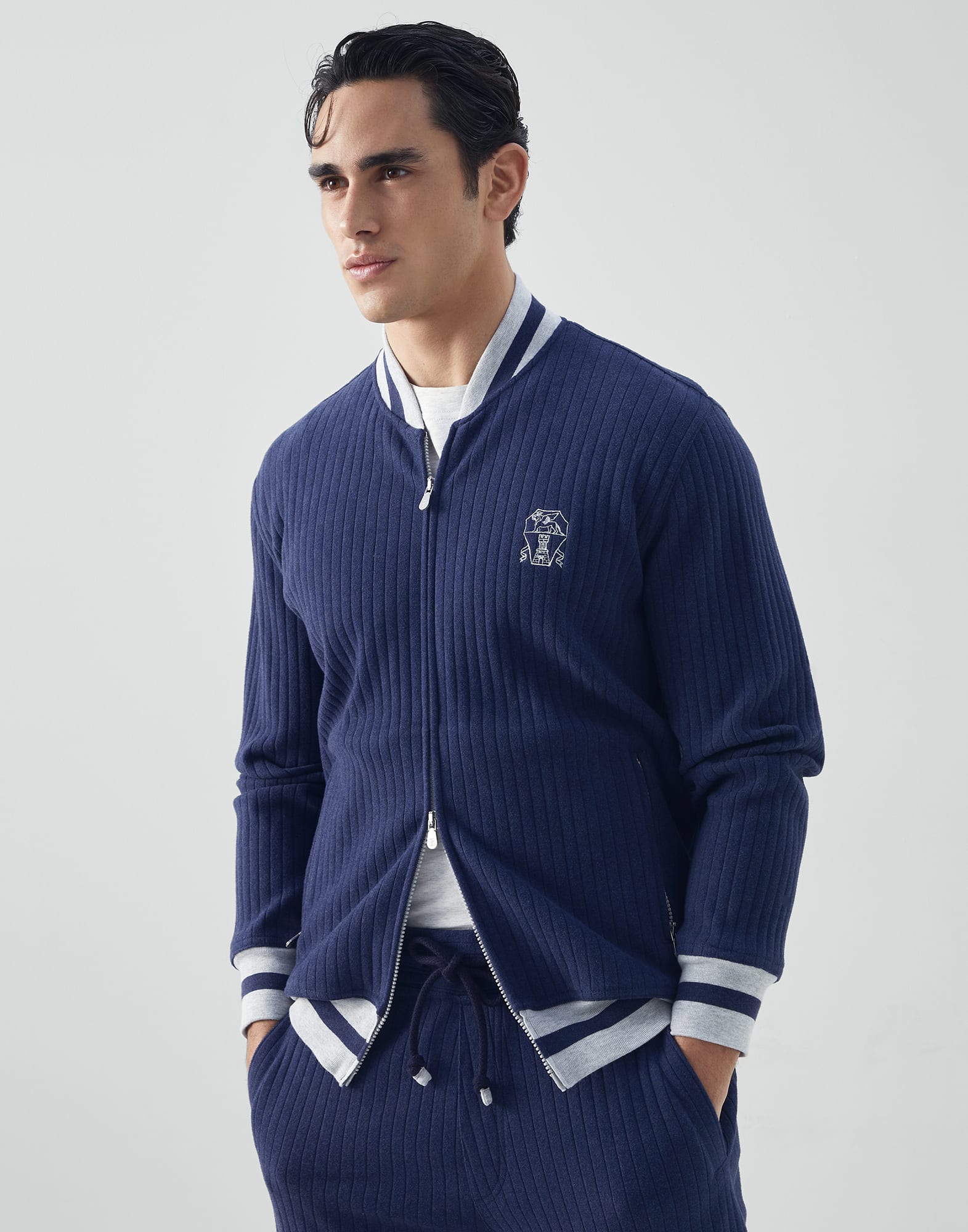 Bomber sales style sweatshirt