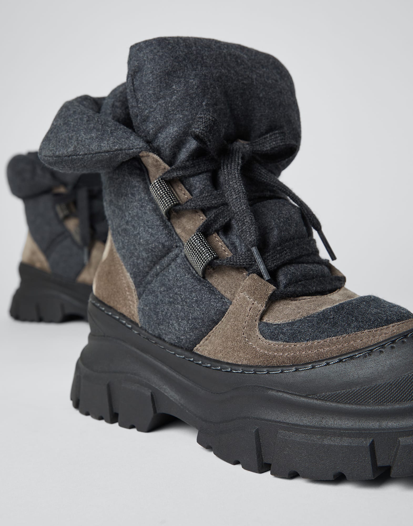 Mountain-style boot Dark Grey Woman - Brunello Cucinelli