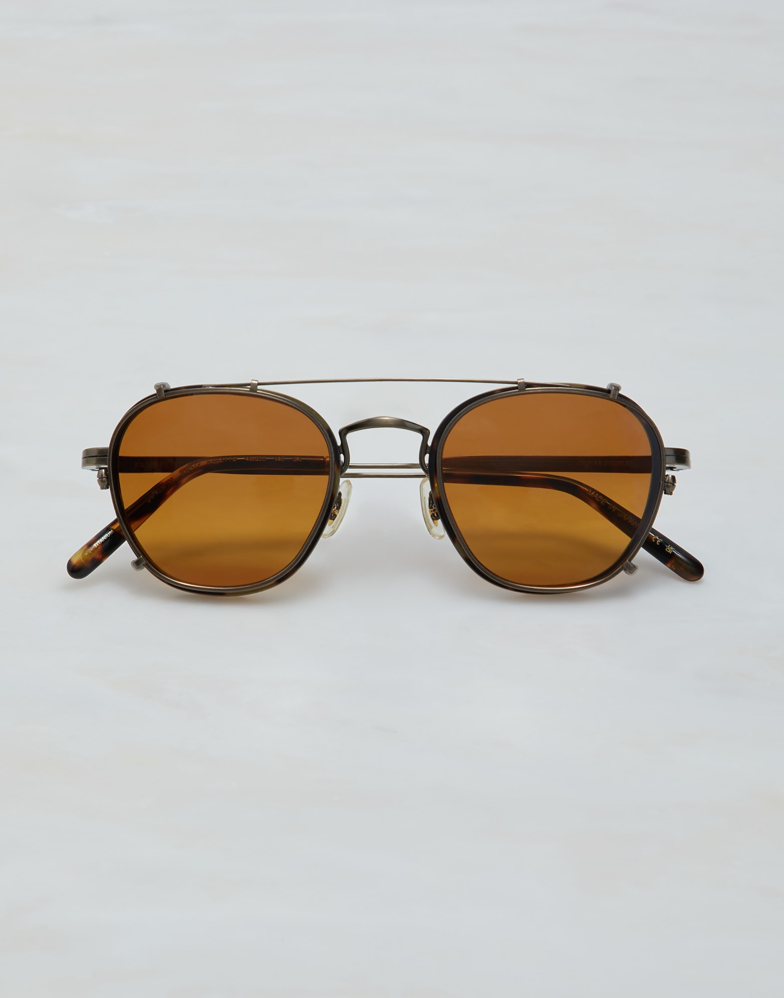 Lilletto纯钛眼镜，配外挂太阳眼镜 复古玳瑁色 眼镜 - Brunello Cucinelli