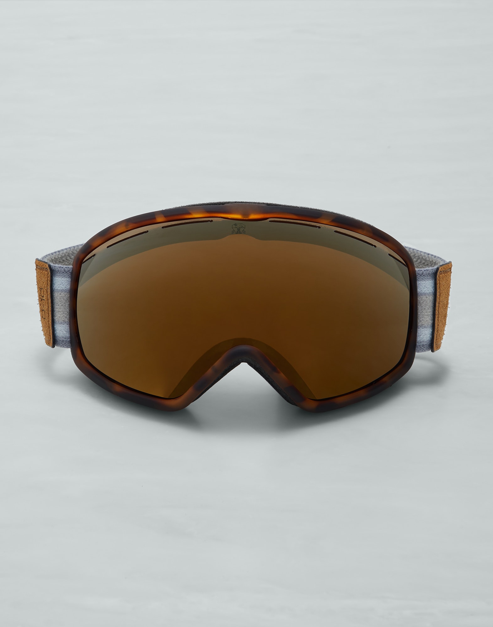 Masque de ski Aspen Marron Écaille Lunettes - Brunello Cucinelli