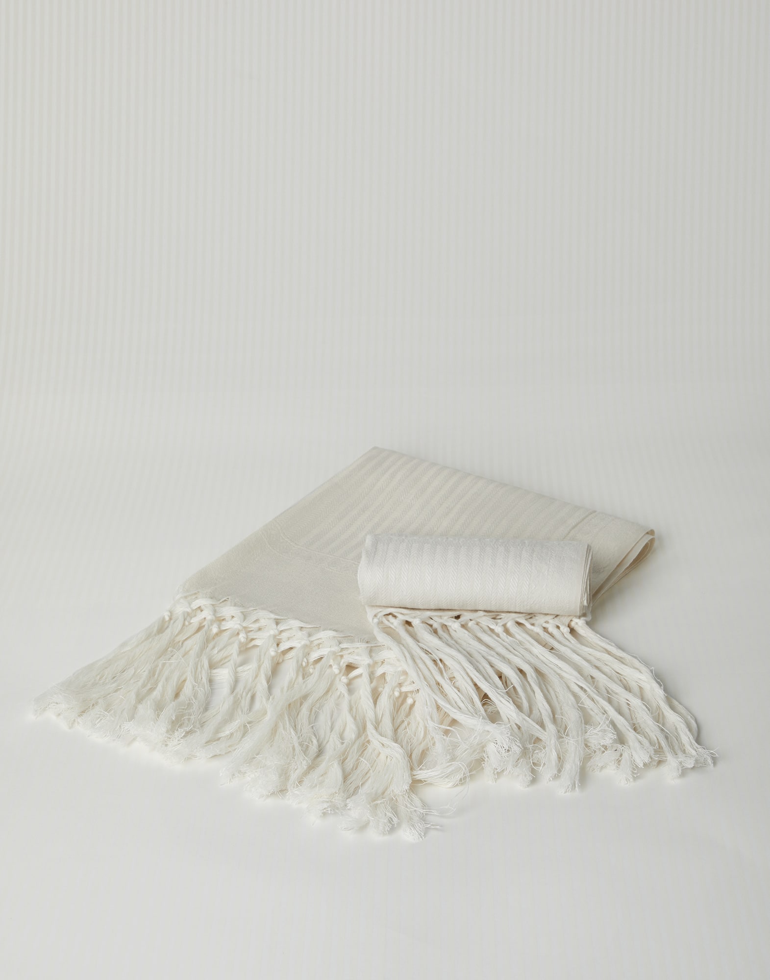 Pair of "Winter in White" towels