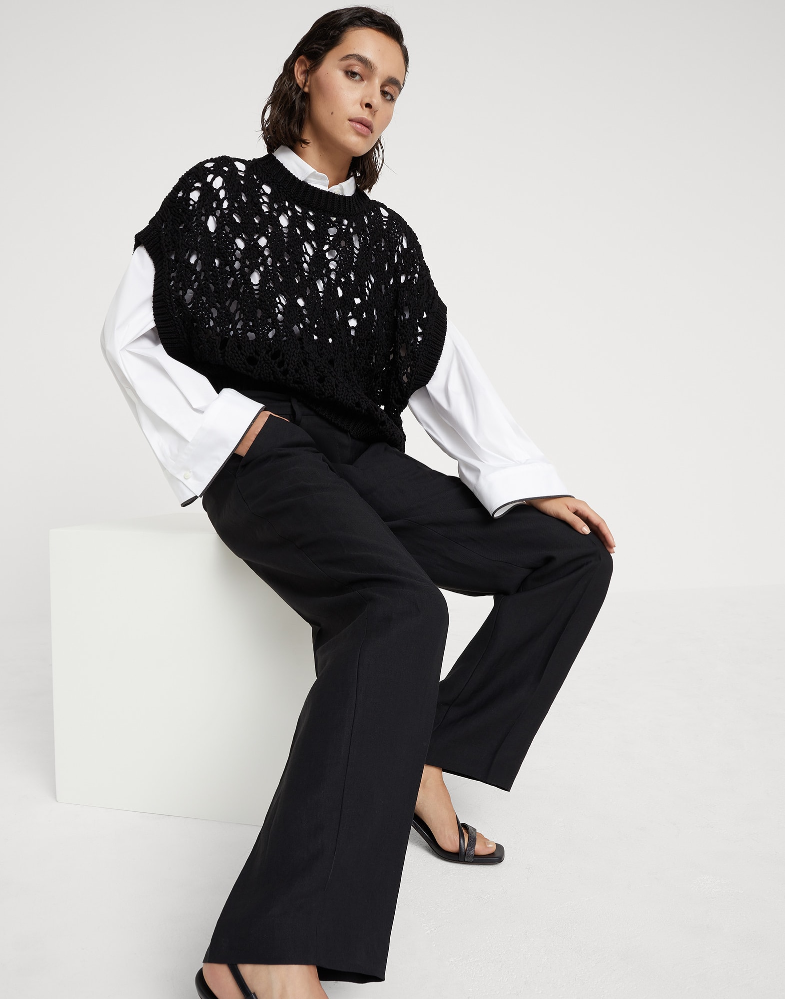 Cotton sweater Black Woman - Brunello Cucinelli 
