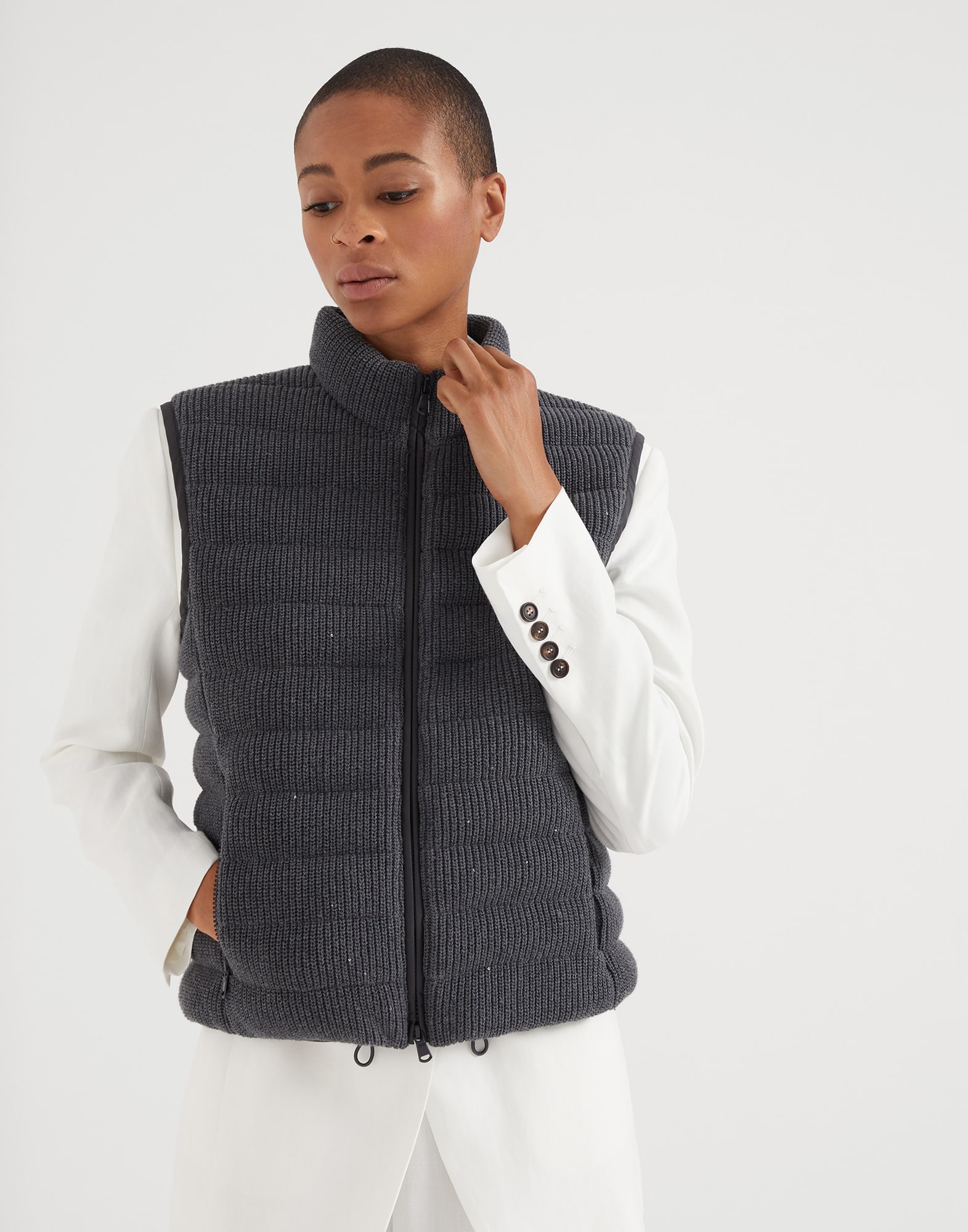 Gray 2025 down vest