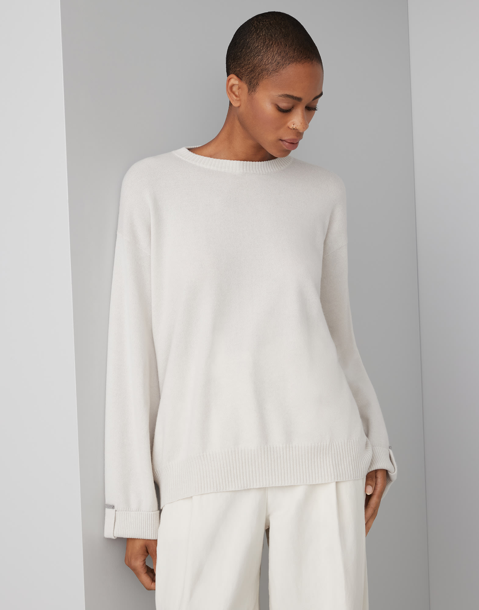 White 2025 cashmere sweater