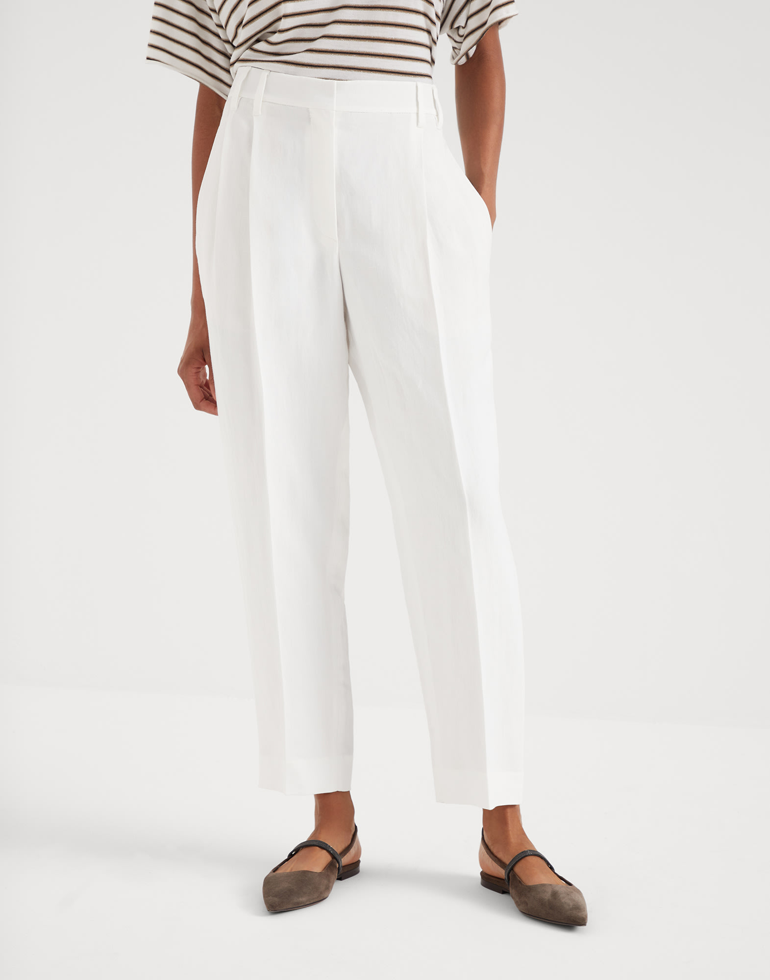 Slouchy trousers White Woman - Brunello Cucinelli