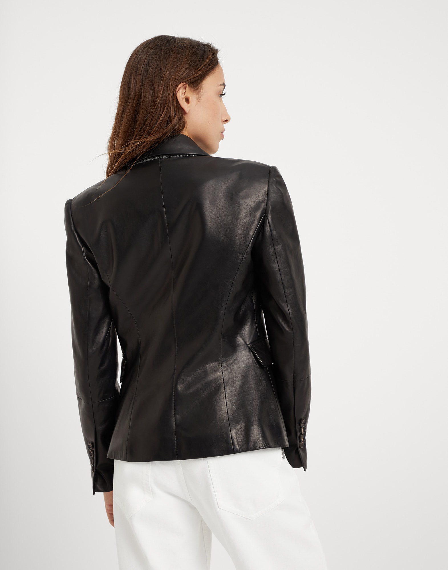 Nappa leather blazer (241MPNGI2099) for Woman | Brunello Cucinelli