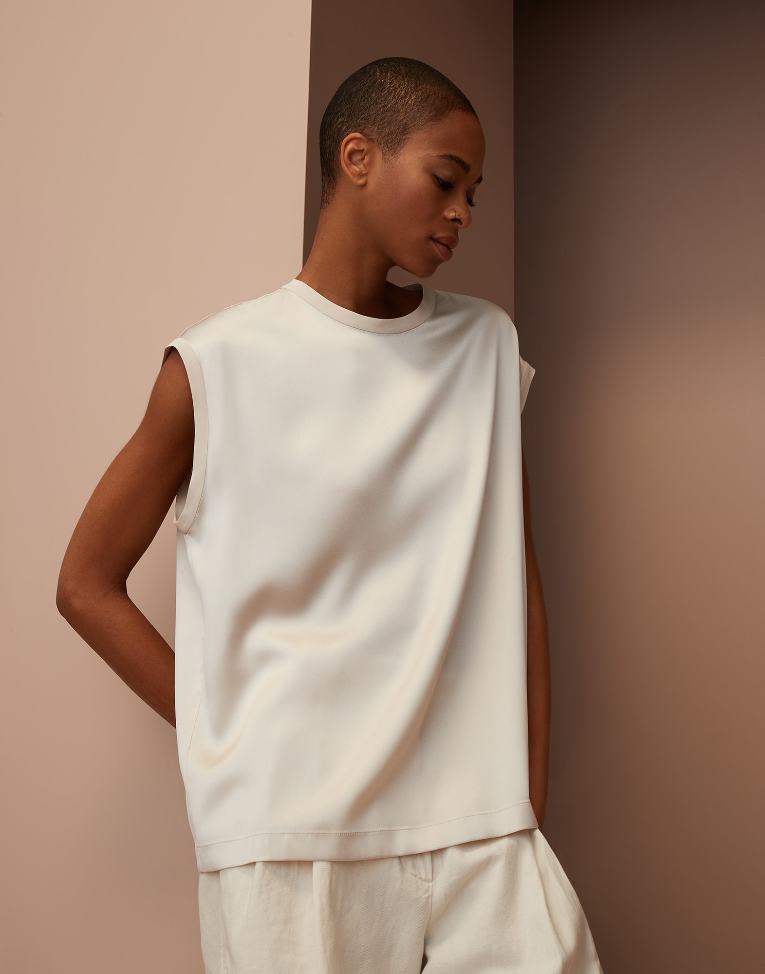 Satin T shirt 241M0C59EH500 for Woman Brunello Cucinelli