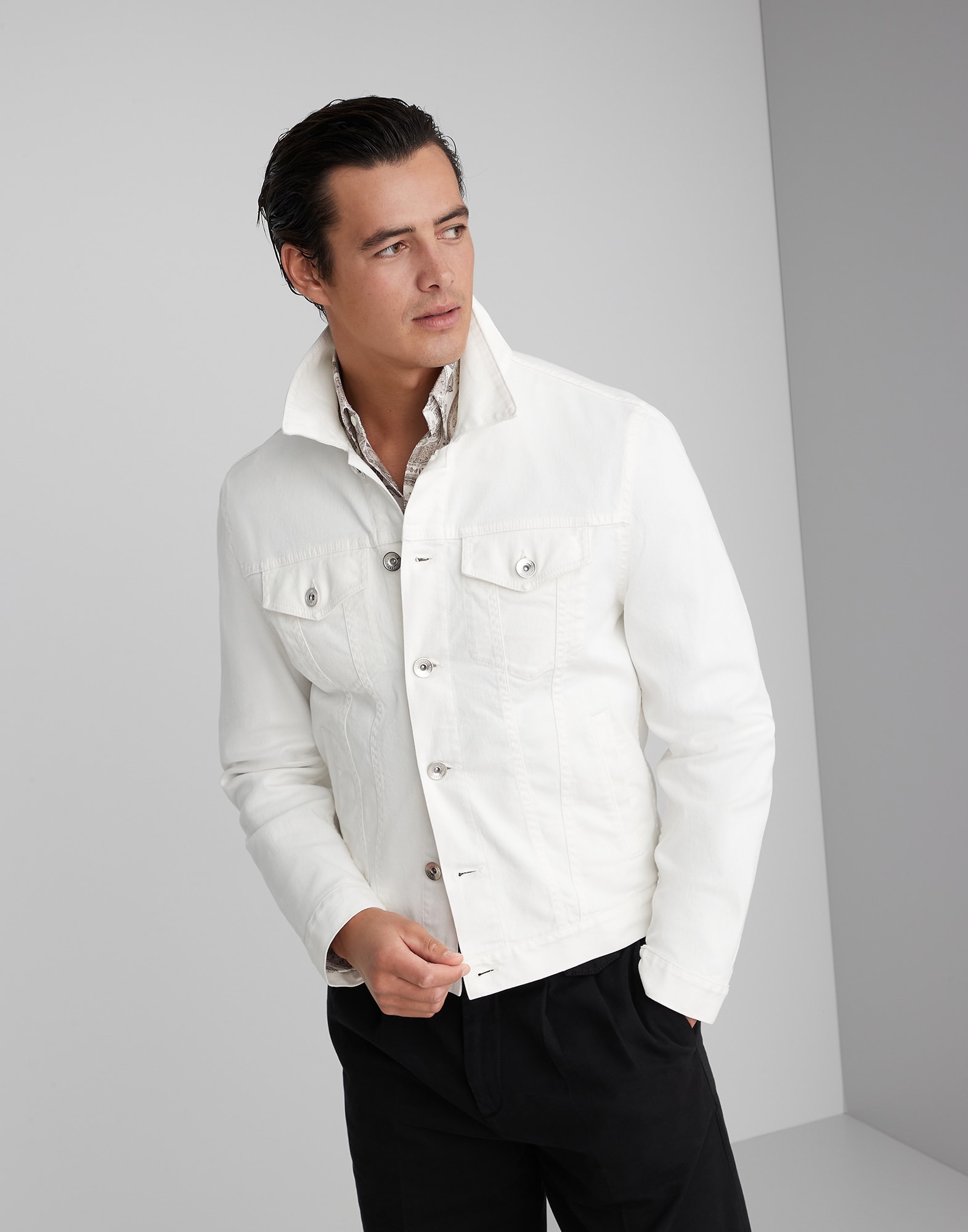 Denim four-pocket jacket White Man - Brunello Cucinelli