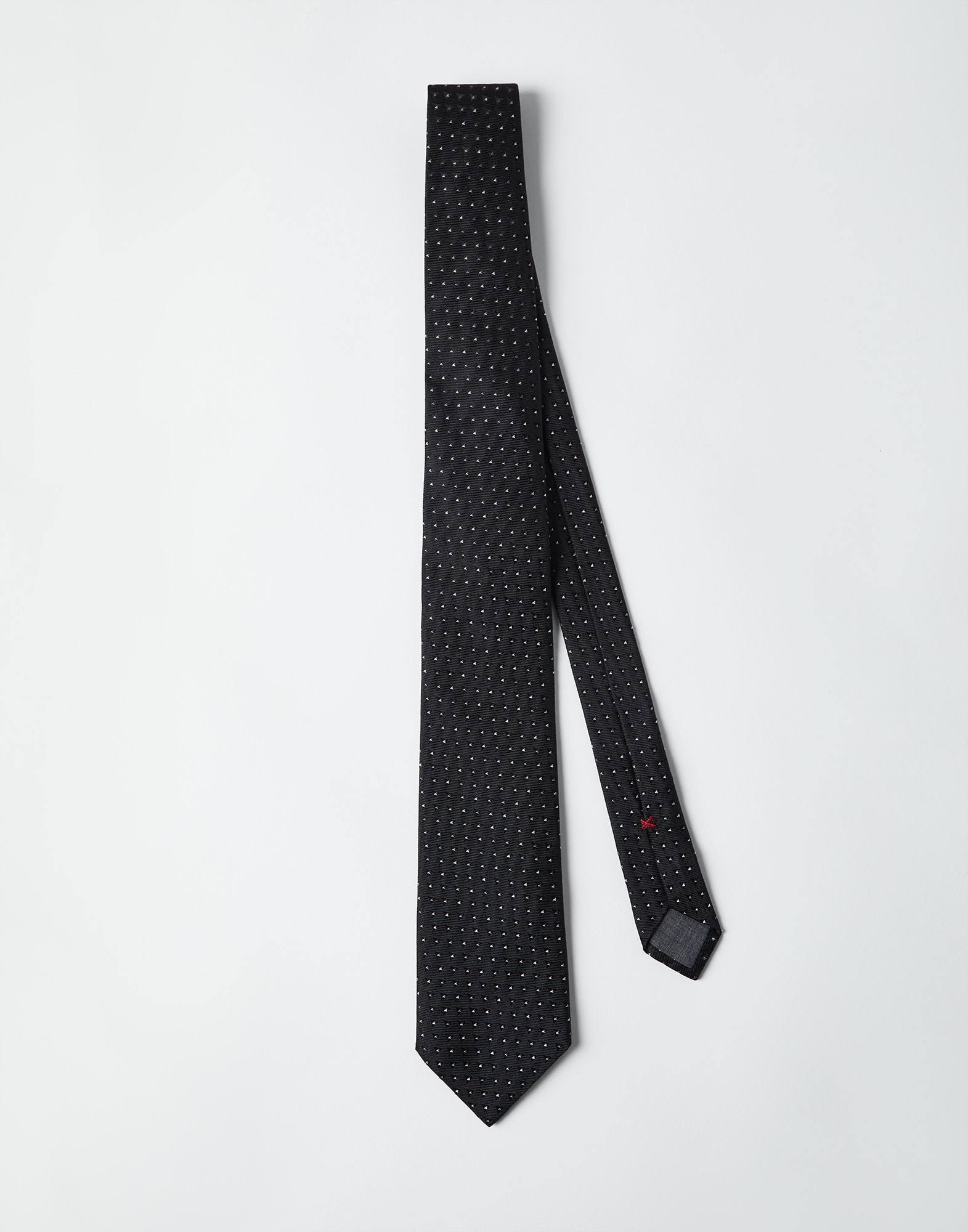 Spotted silk tie