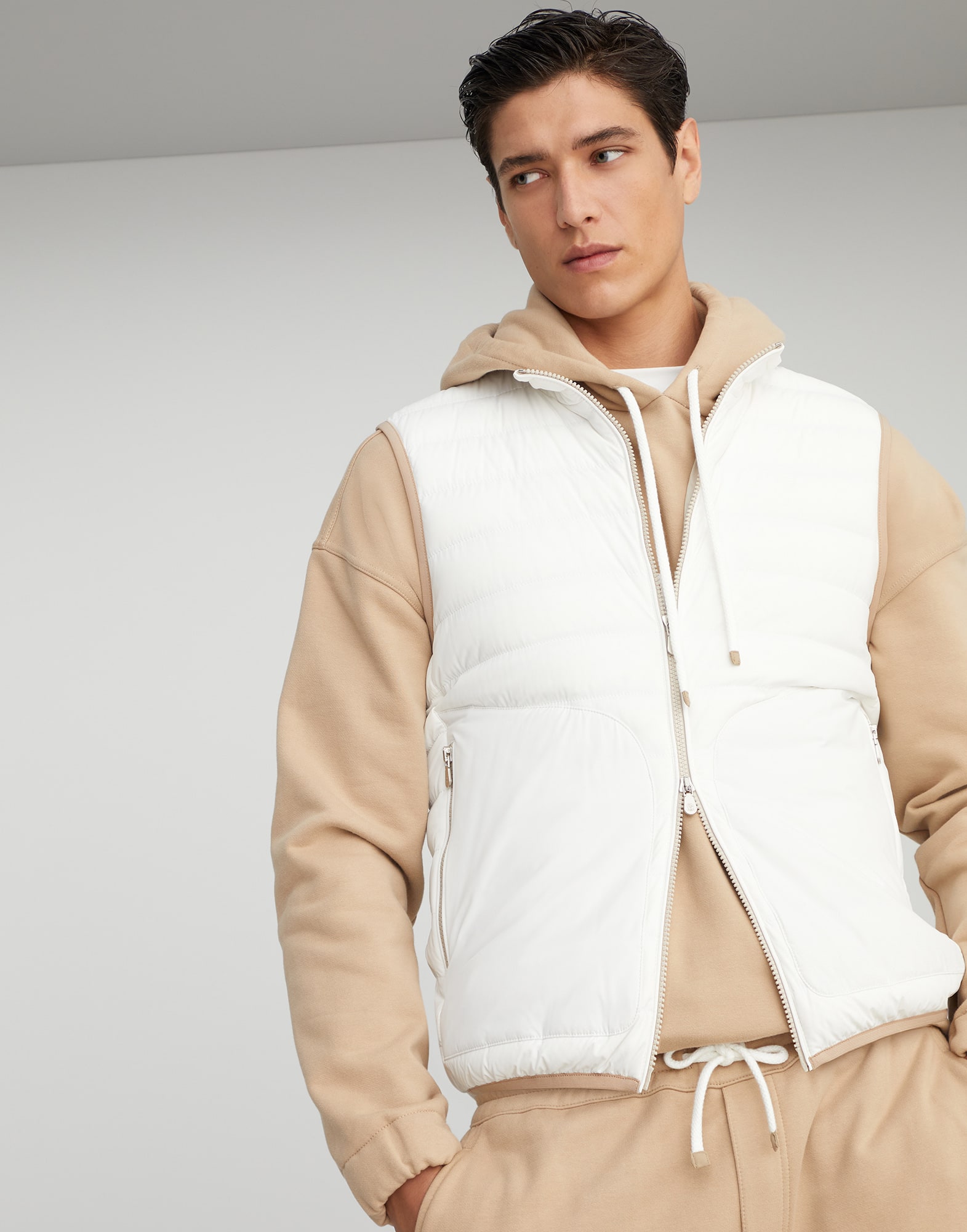 Thin down top vest mens