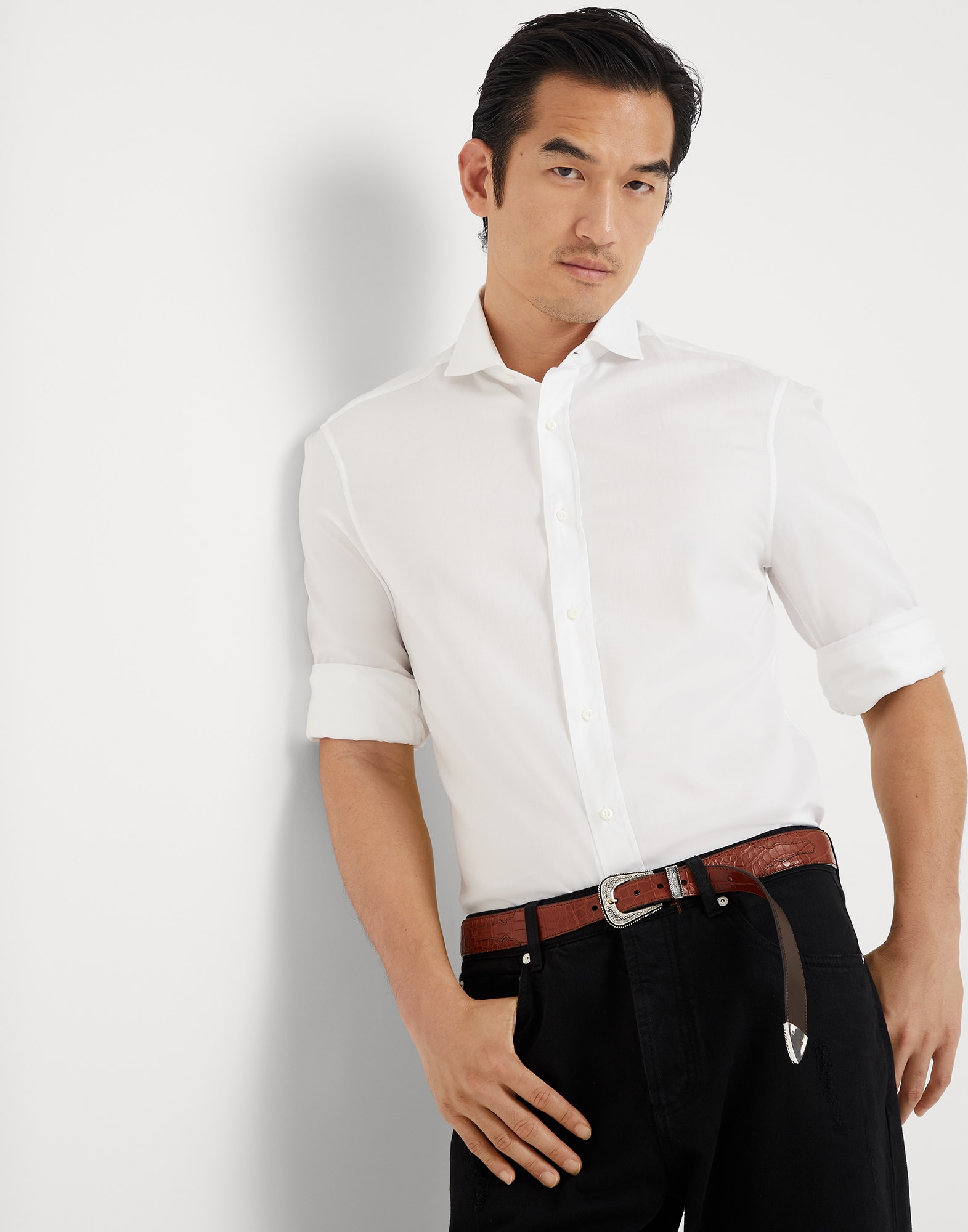 Camisa corte ajustado Blanco Hombre - Brunello Cucinelli
