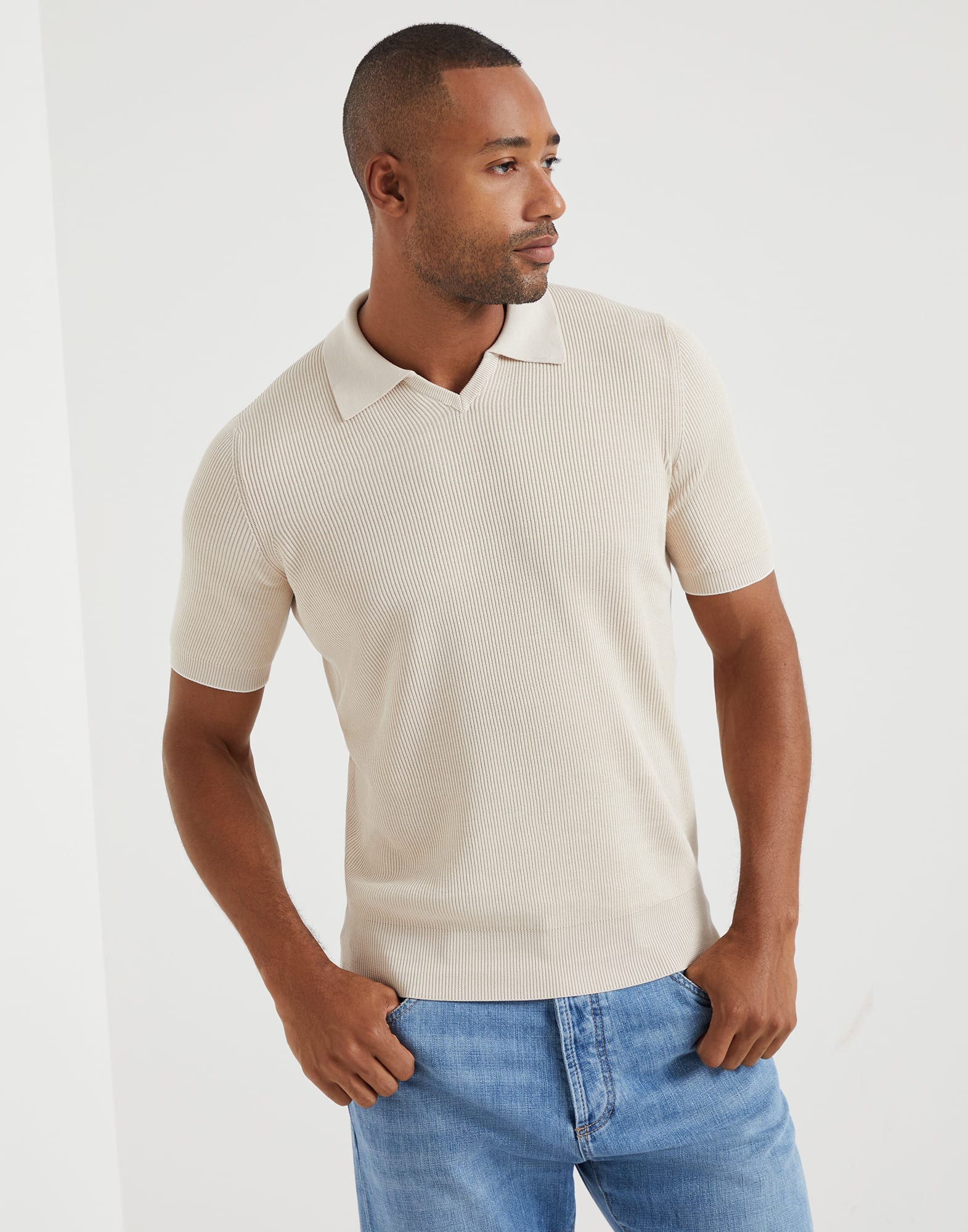 Gestrickte Poloshirt (241M29400015) für Herren | Brunello Cucinelli