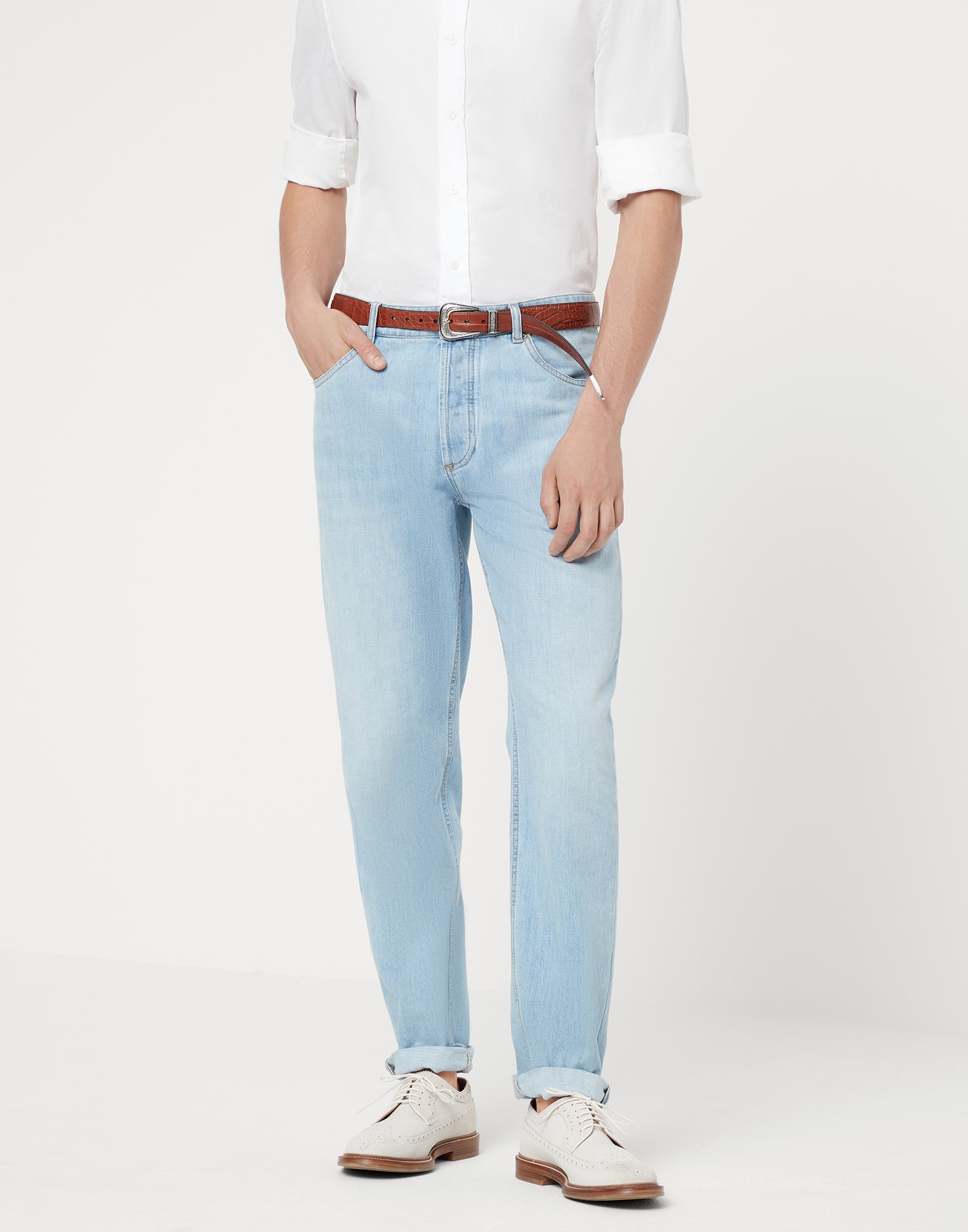 Light denim pants deals