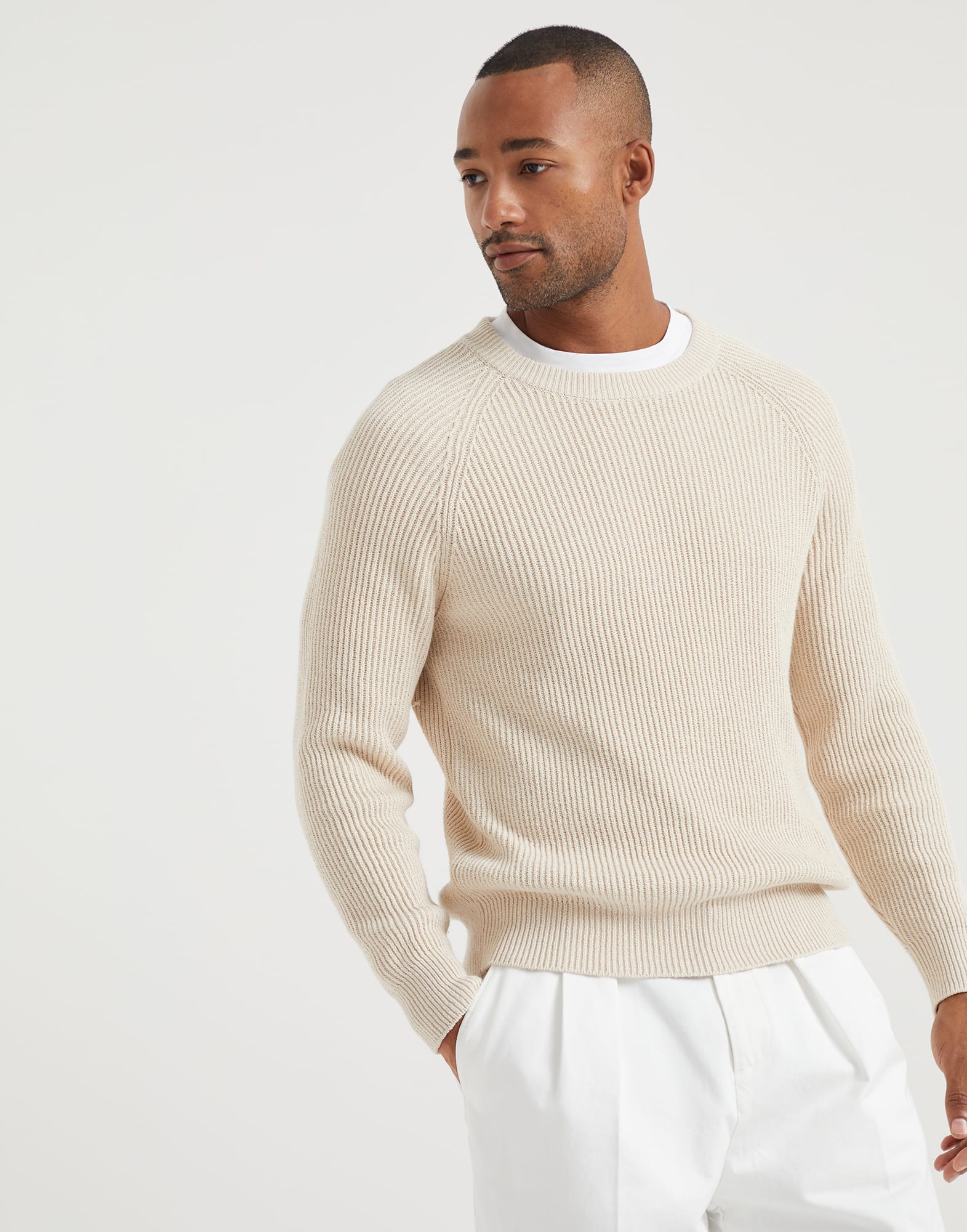 Pullover aus Baumwoll-Malfilé