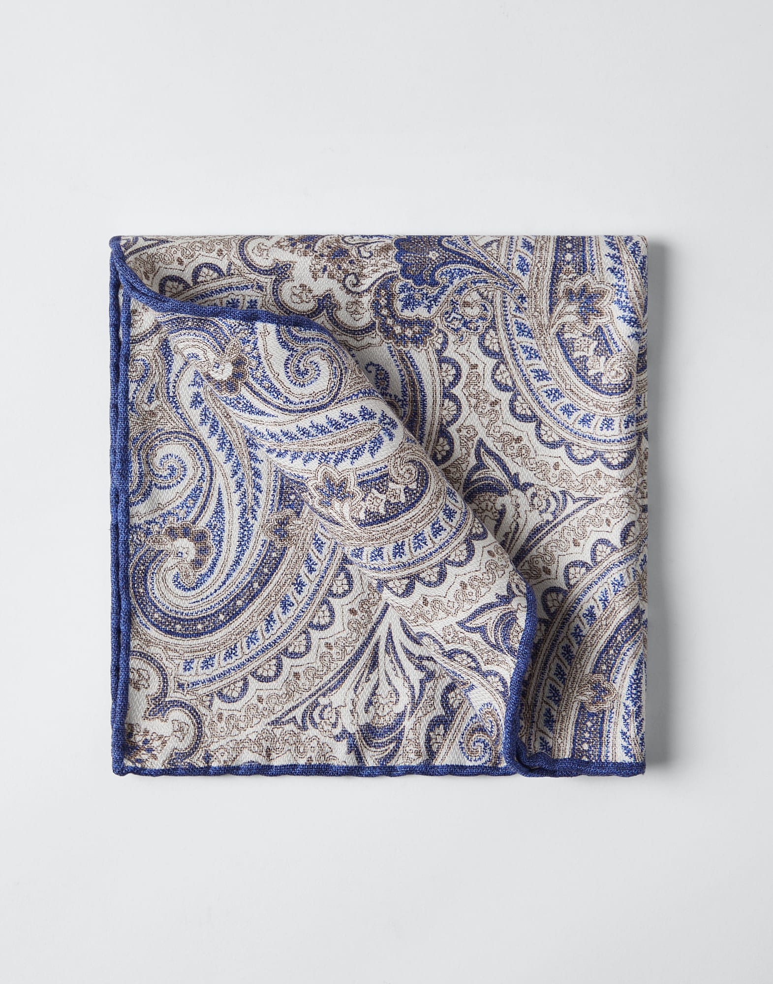 Двусторонний платок Небесно-голубой Мужчина - Brunello Cucinelli