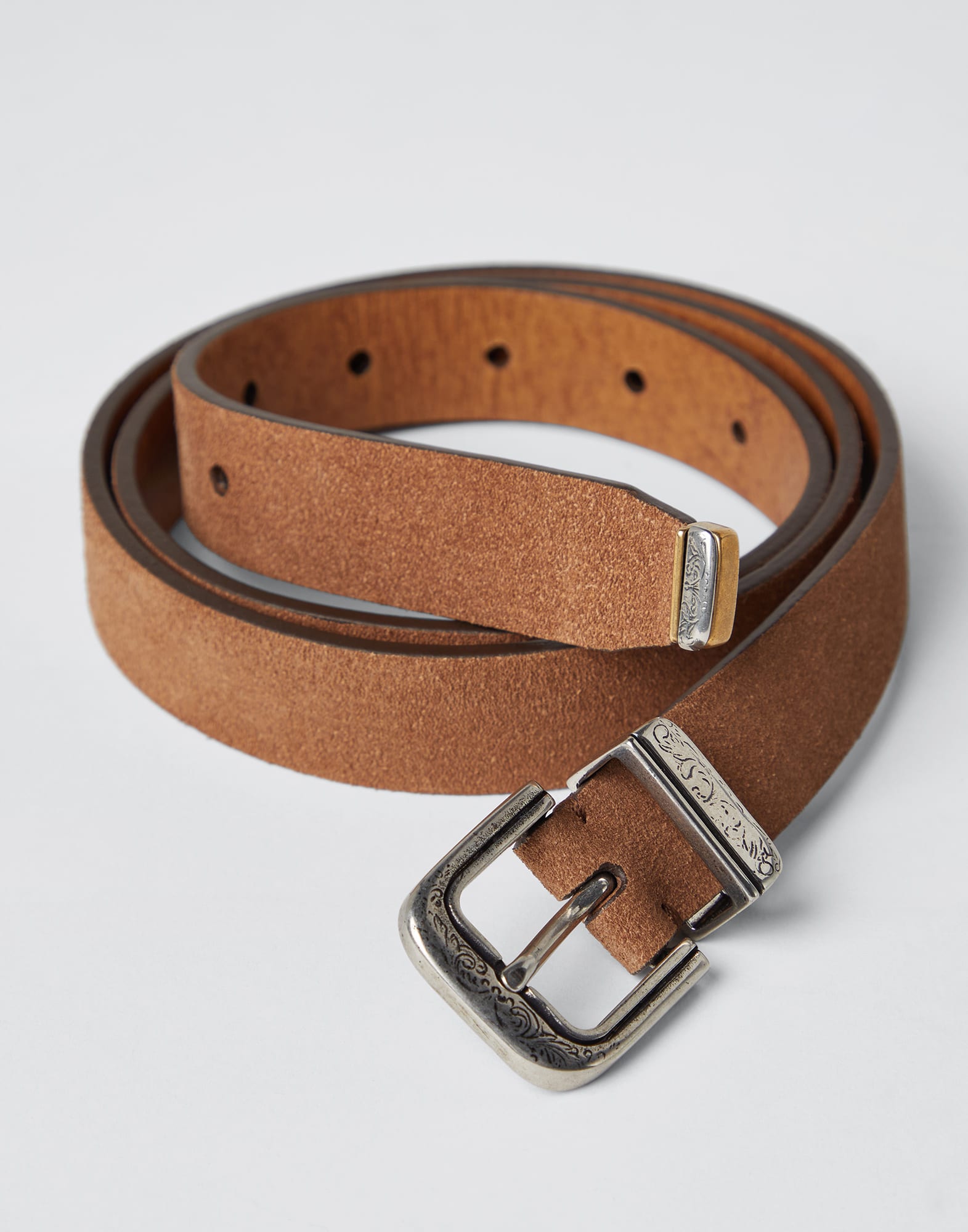 Brunello Cucinelli braided-strap leather belt - Brown