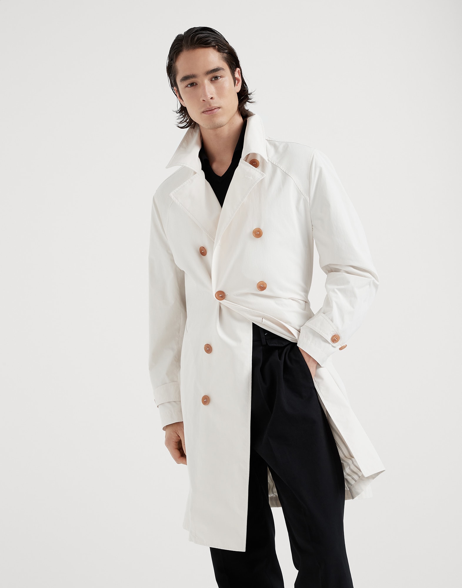 Men's water repellent trench 2025 coat