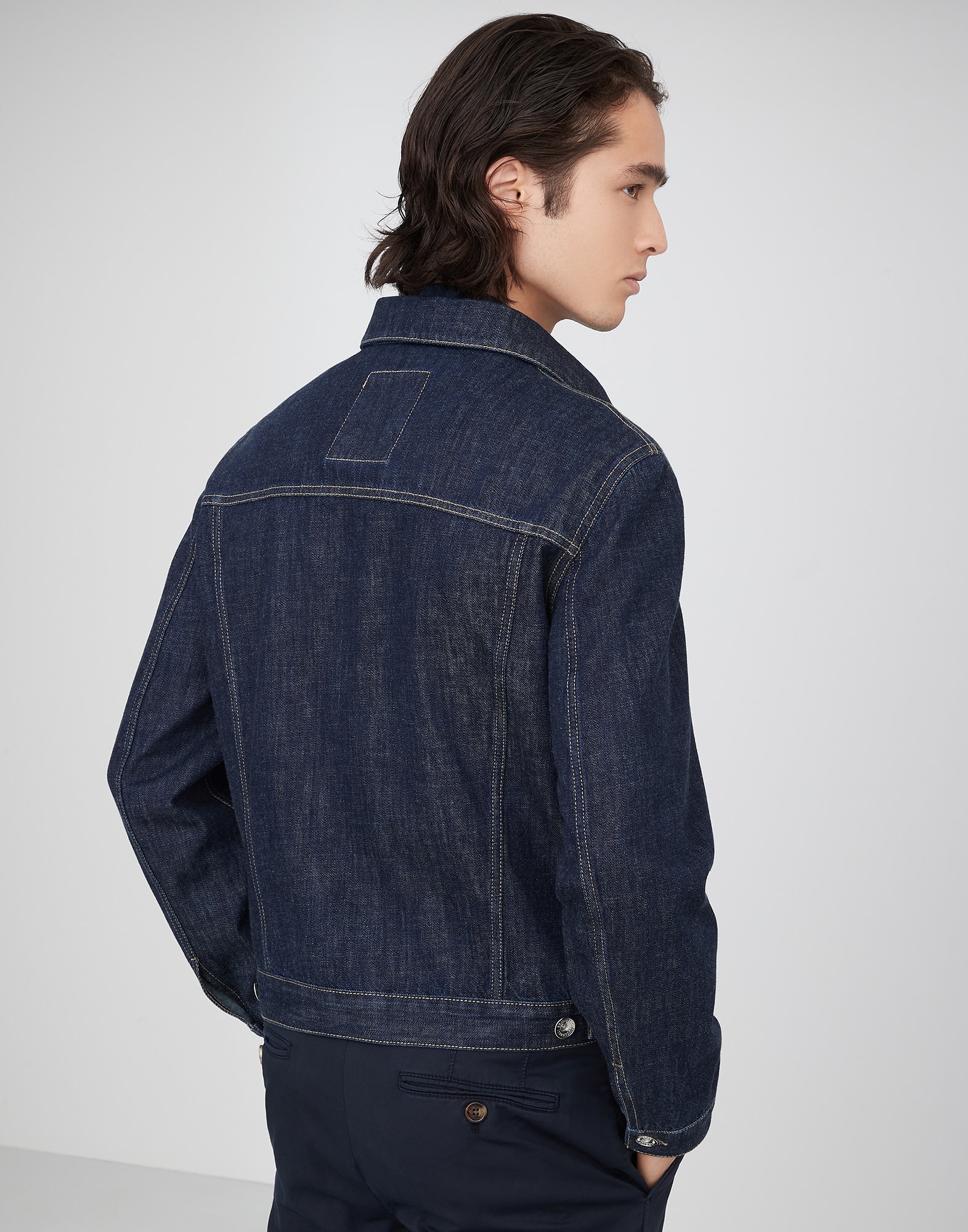 Denim four-pocket jacket (241M0Z376896) for Man | Brunello Cucinelli