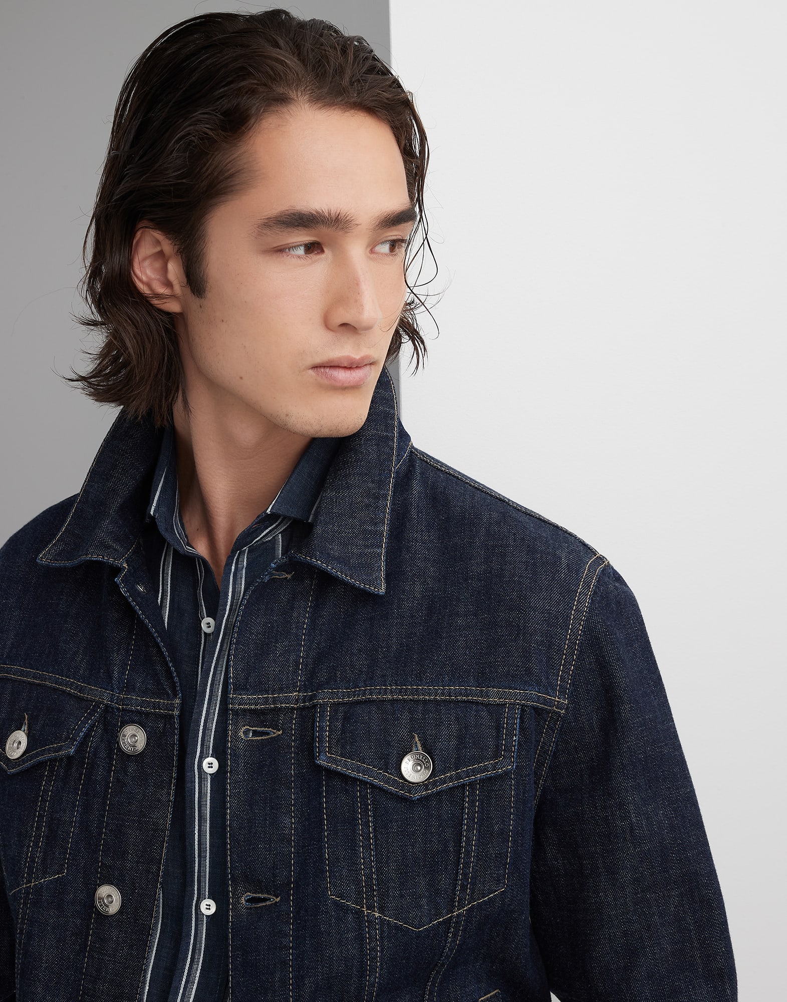 Denim four-pocket jacket