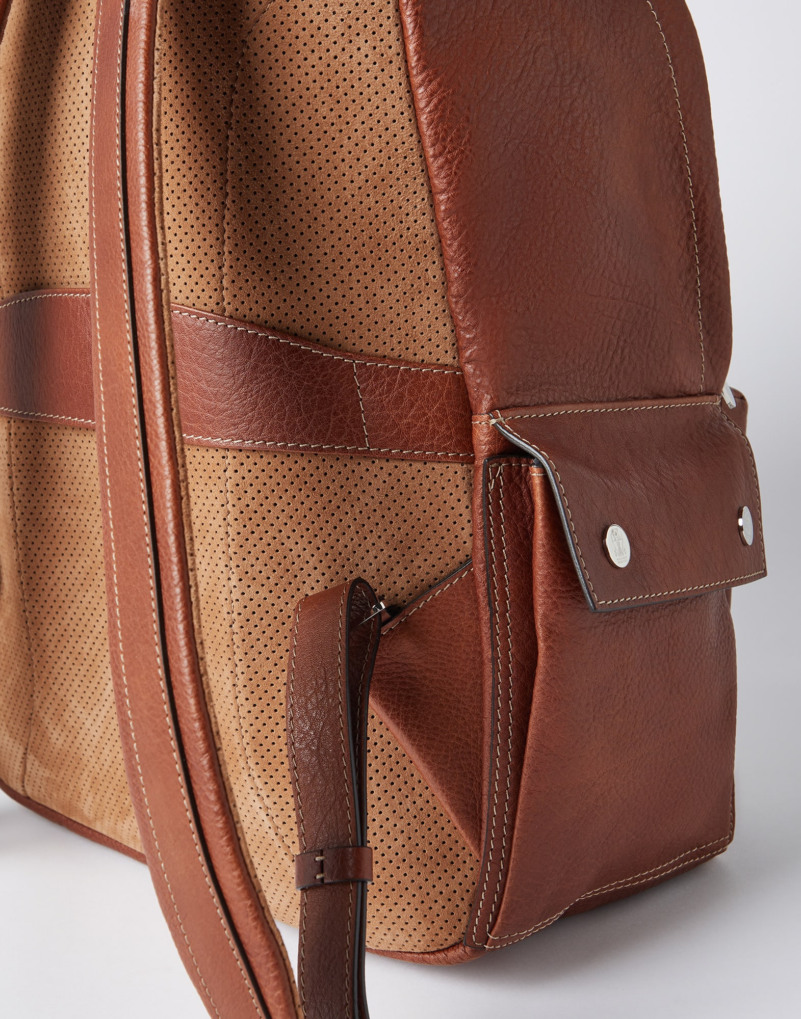 Calfskin backpack Copper Man - Brunello Cucinelli