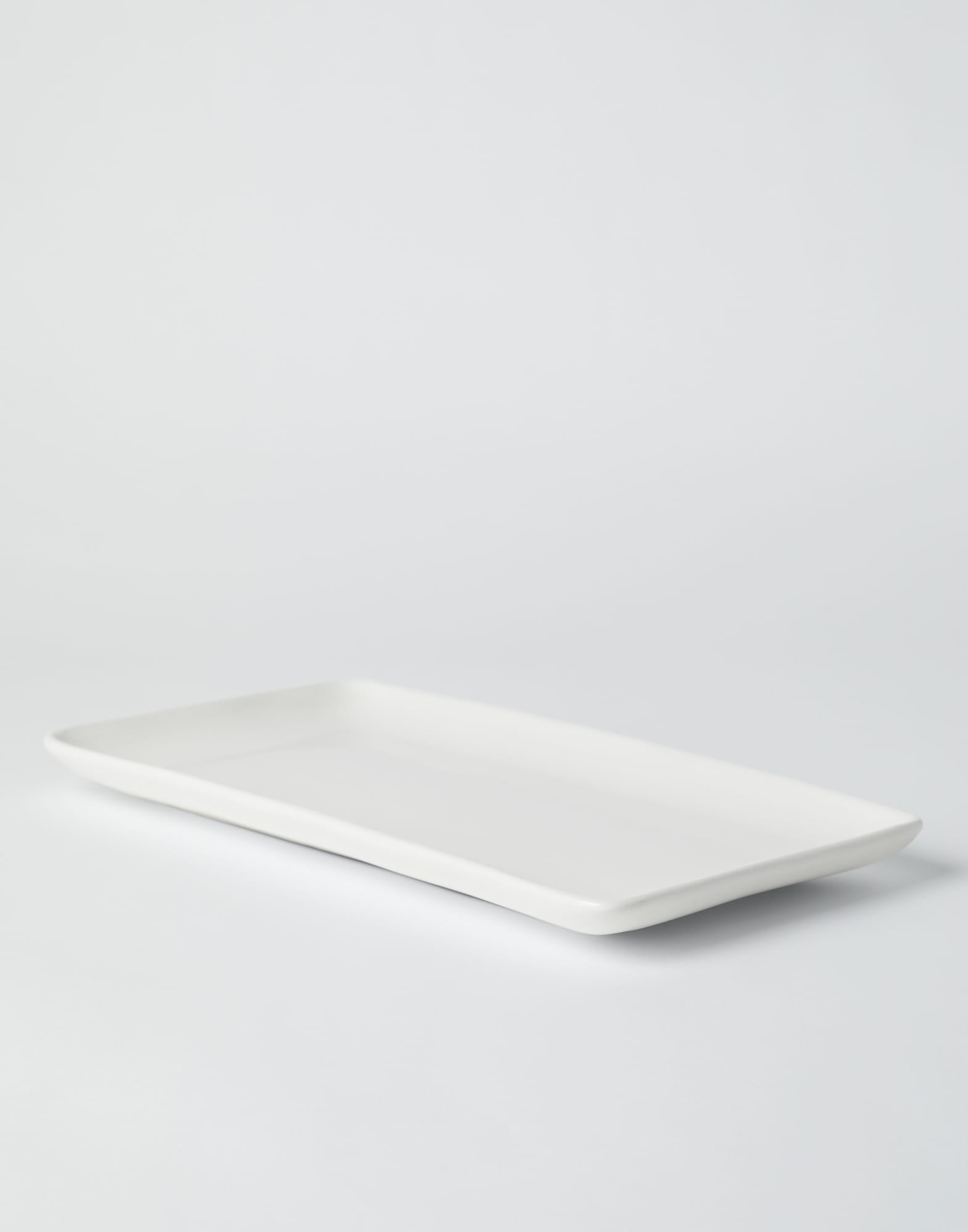 Large white serving discount tray