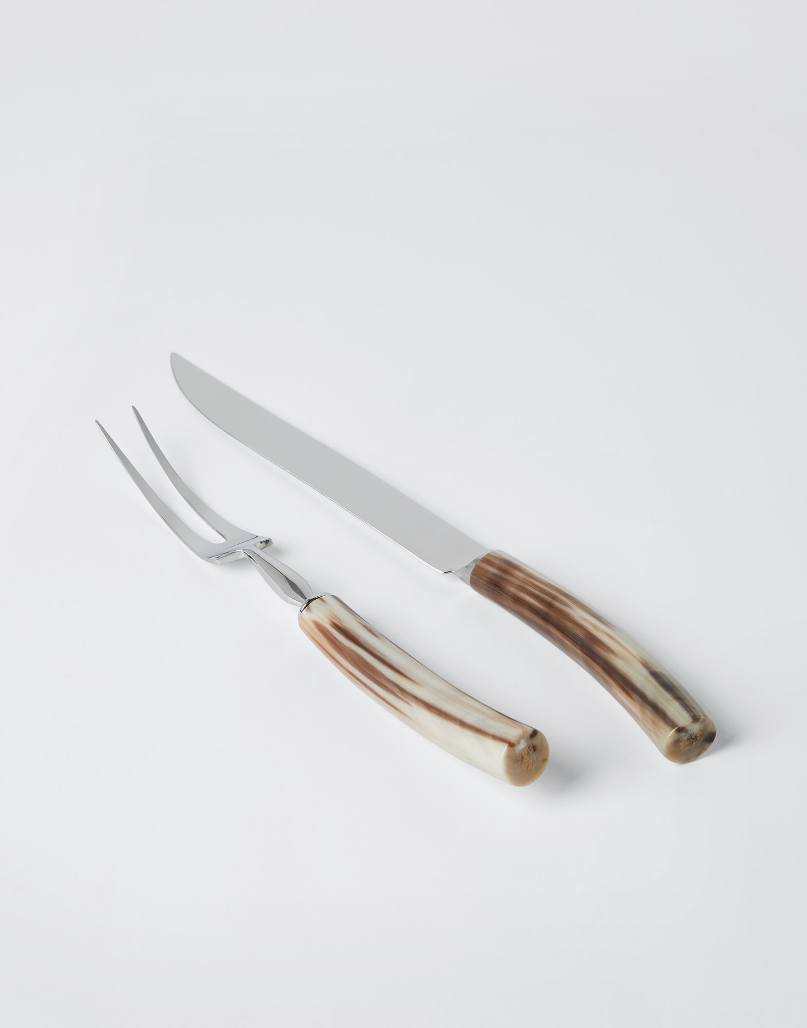 Carving set Natural Horn Lifestyle - Brunello Cucinelli