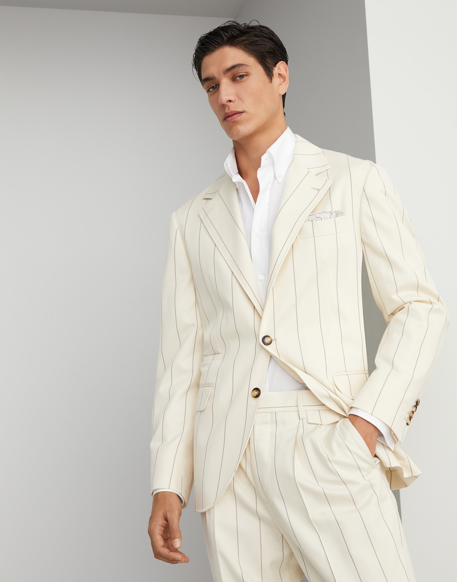 Бесподкладочный пиджак Коричневый Мужчина - Brunello Cucinelli