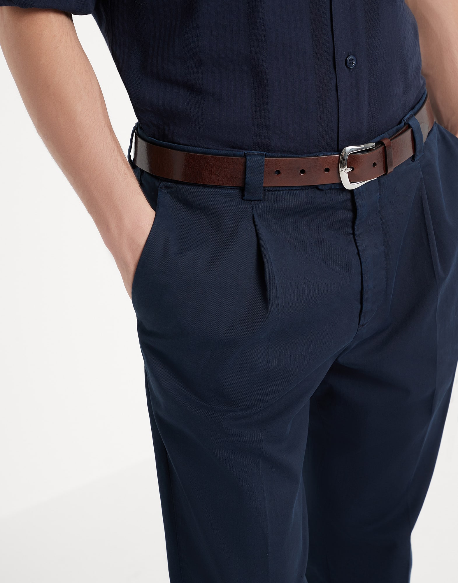 Comfort gabardine trousers (241M289LE1450) for Man | Brunello Cucinelli