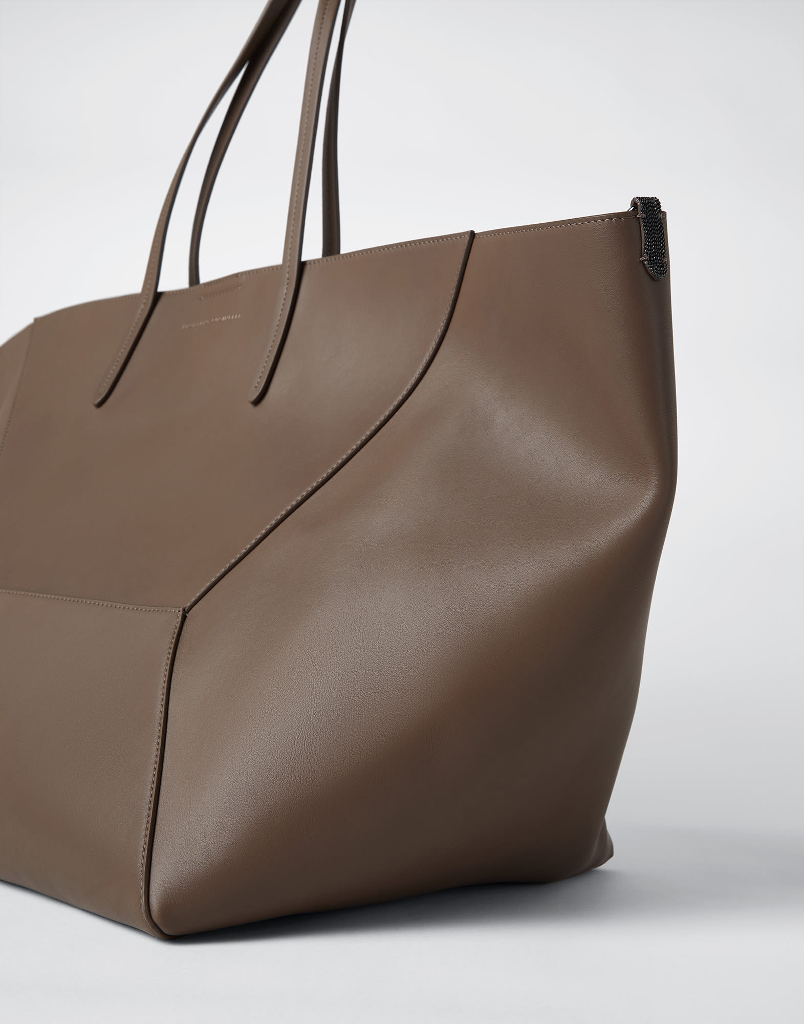 Large shopper bag Brown Gianduia Woman - Brunello Cucinelli