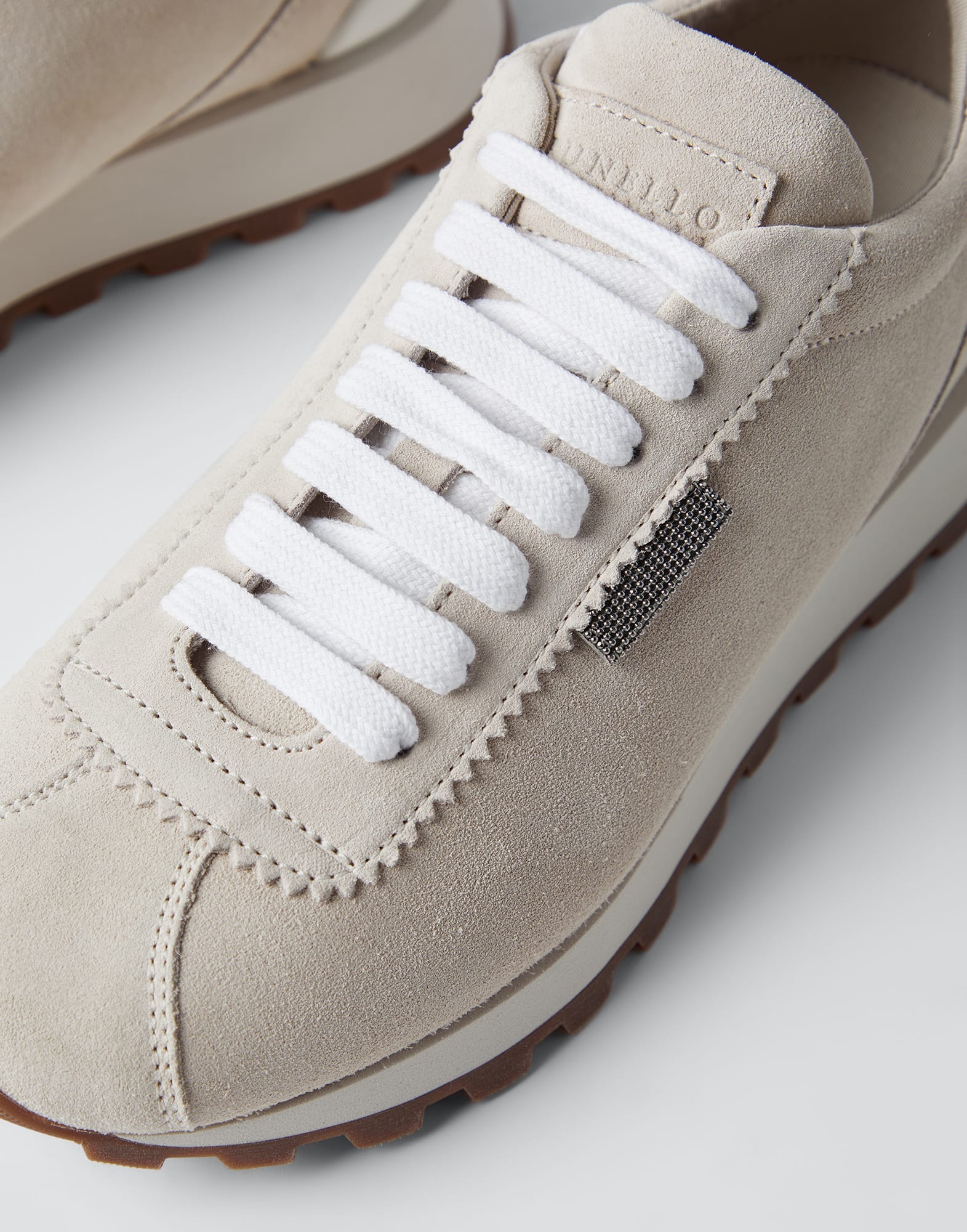 Suede runners Ivory Woman - Brunello Cucinelli