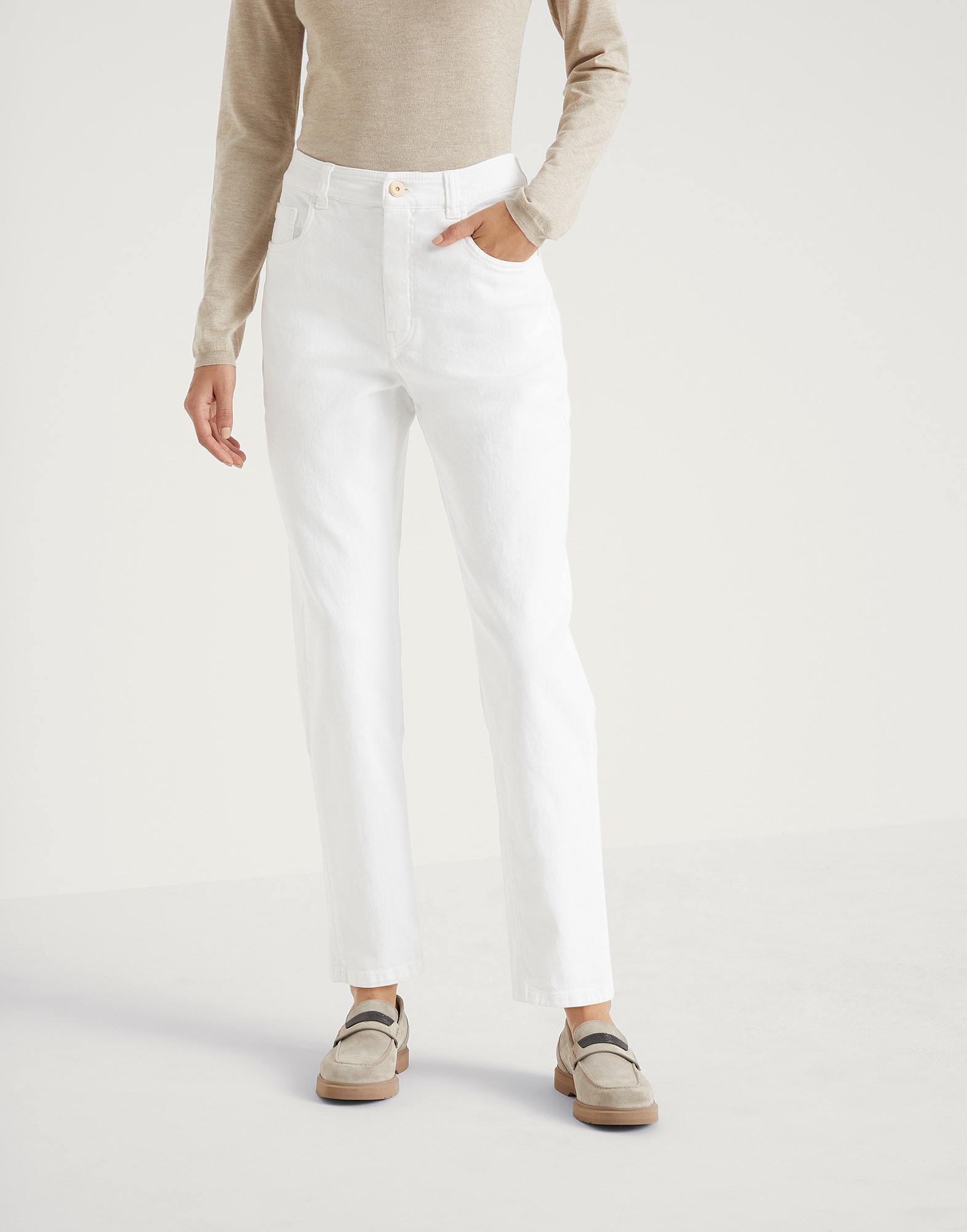 Shop AG Jeans Analeigh Denim Trousers | Saks Fifth Avenue