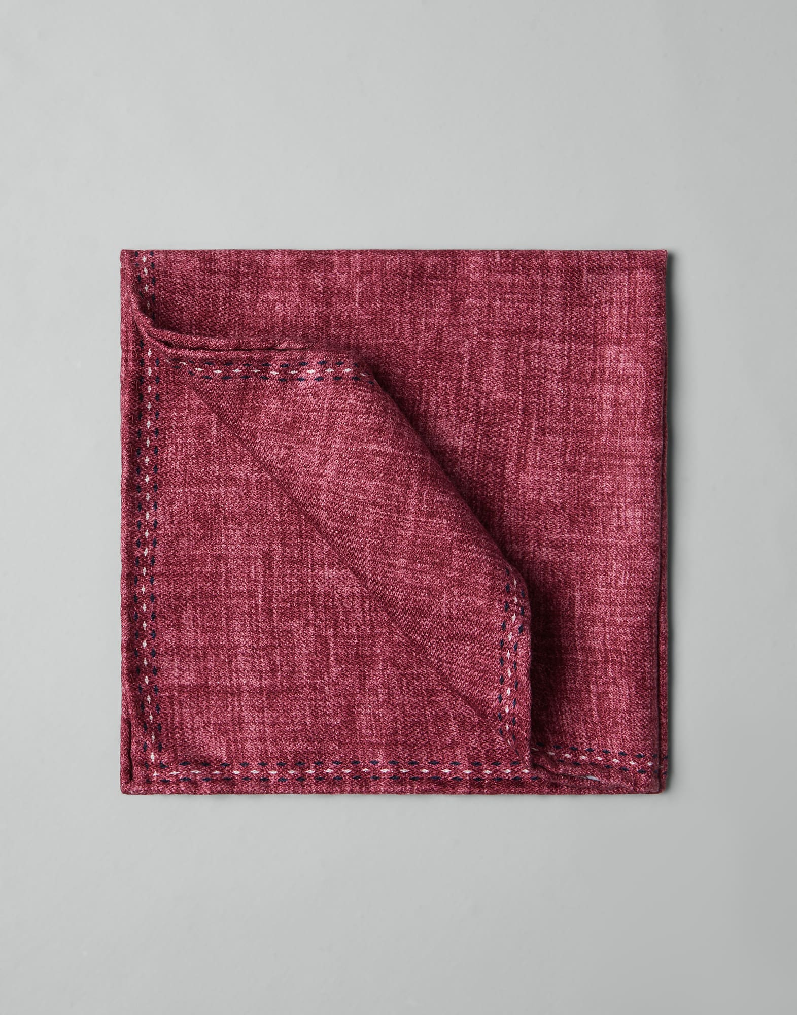 Pañuelo de bolsillo de seda Rojo rubí Hombre - Brunello Cucinelli