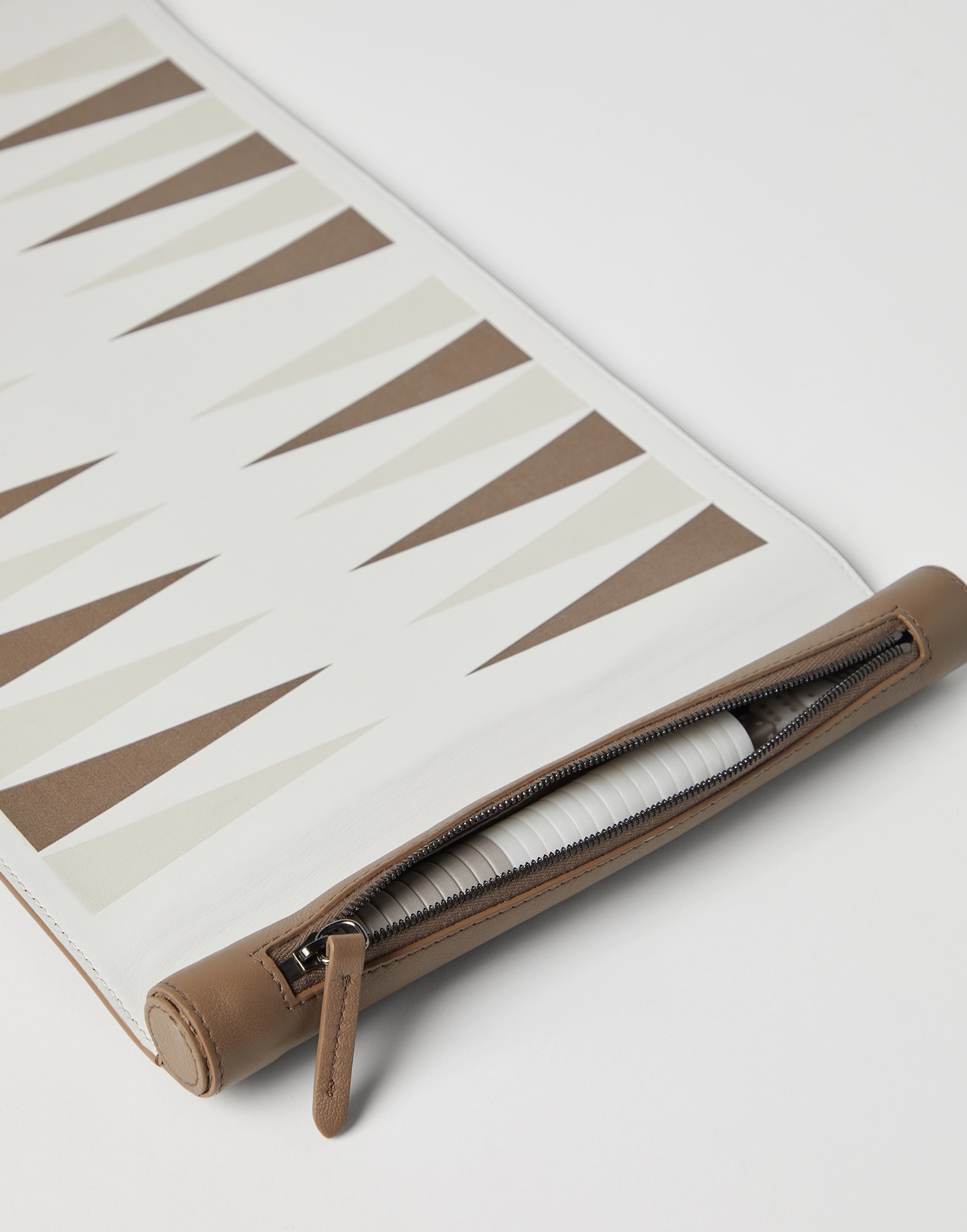 Set Backgammon portabile Latte Lifestyle - Brunello Cucinelli