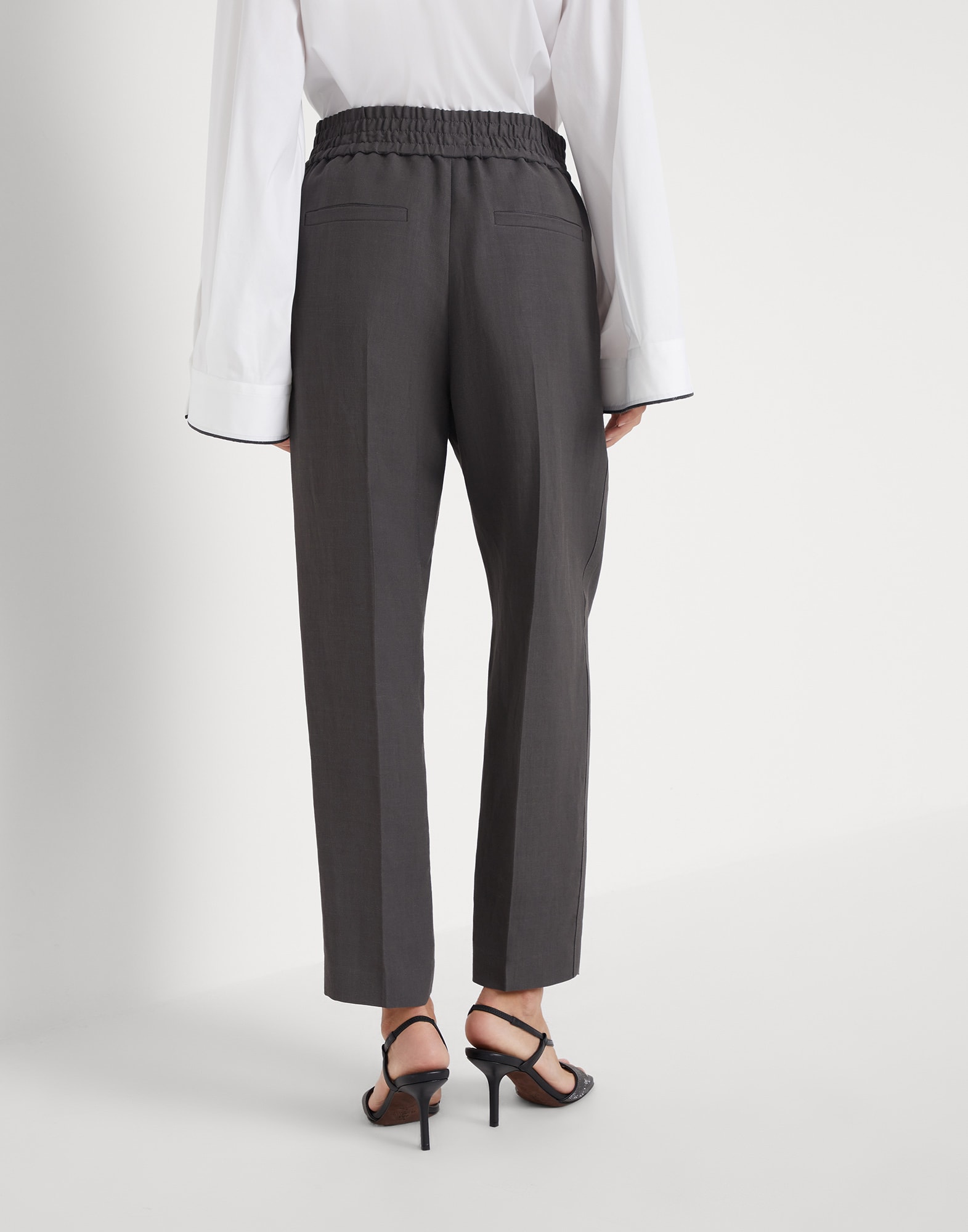 Pull-on trousers (241MH126P7197) for Woman | Brunello Cucinelli