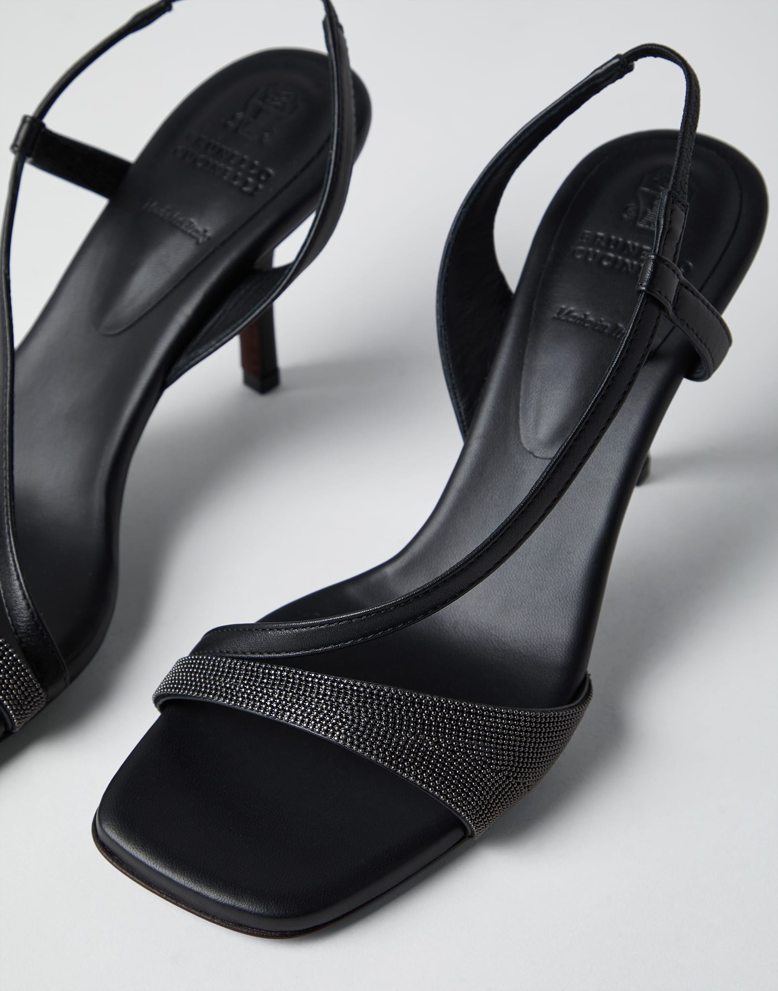 Heels with monili Black Woman - Brunello Cucinelli
