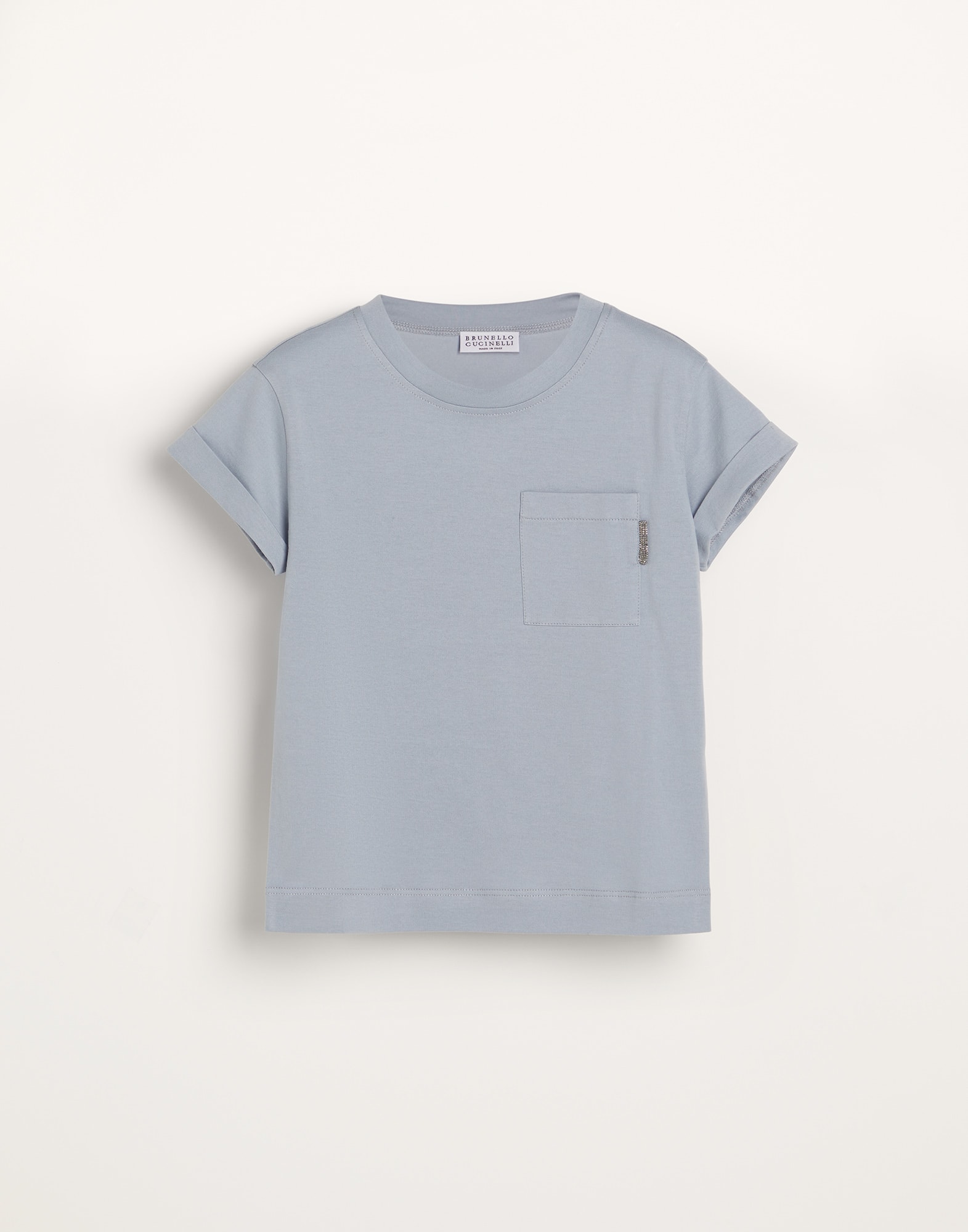 Lightweight jersey T-shirt Azure Girls - Brunello Cucinelli