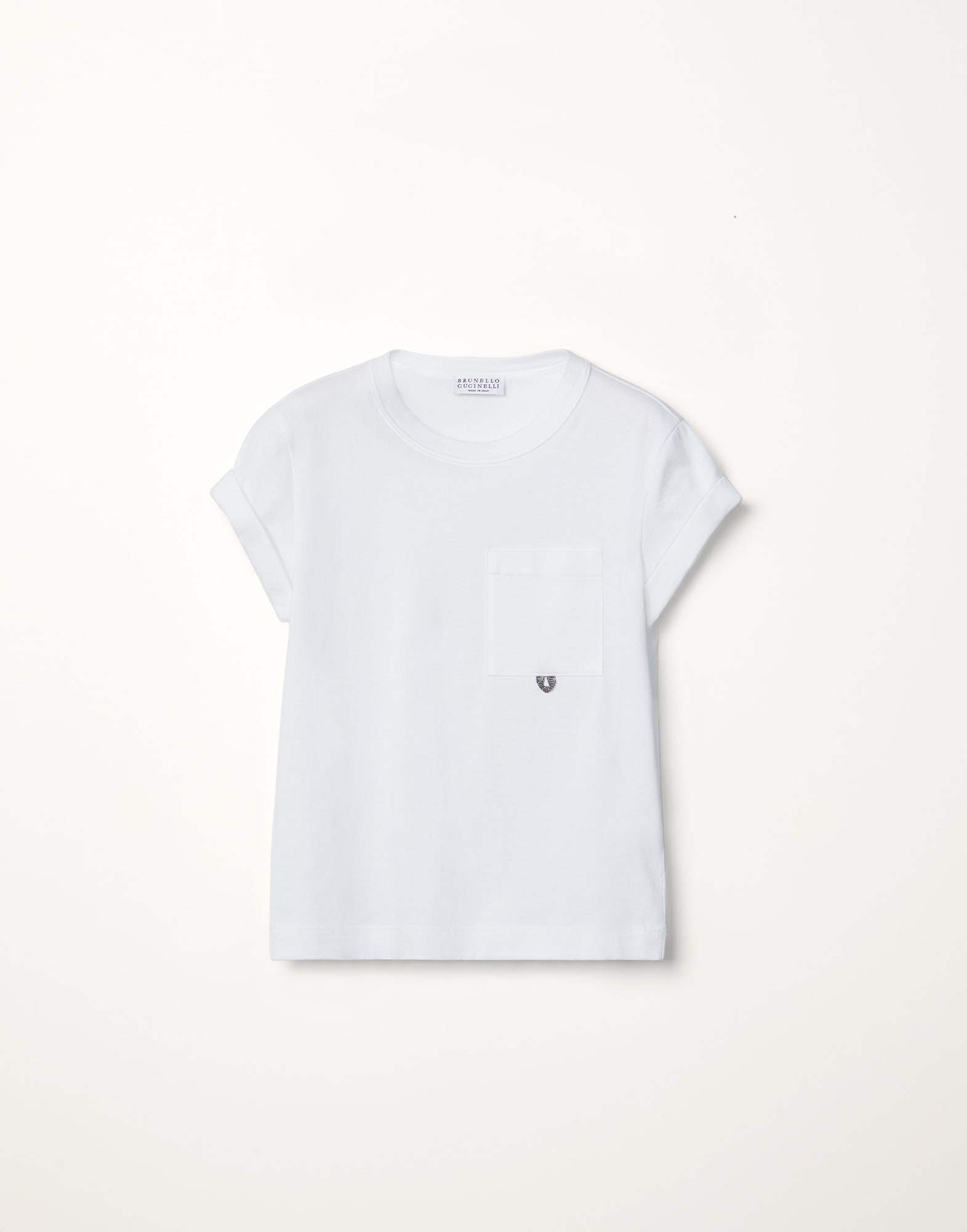 Jersey T-shirt White Girls - Brunello Cucinelli