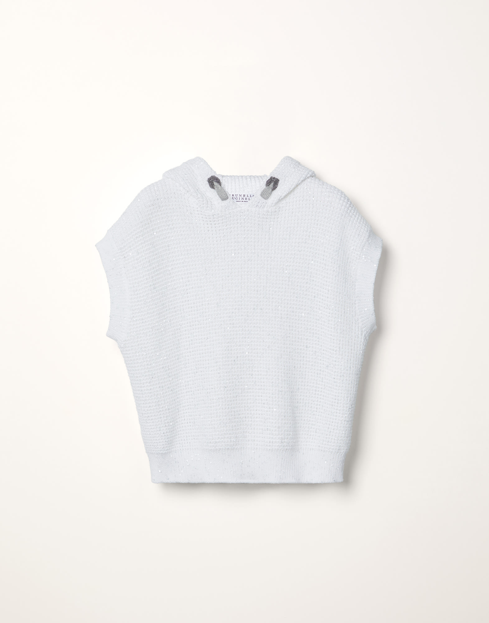 Cotton knit vest White Girls - Brunello Cucinelli