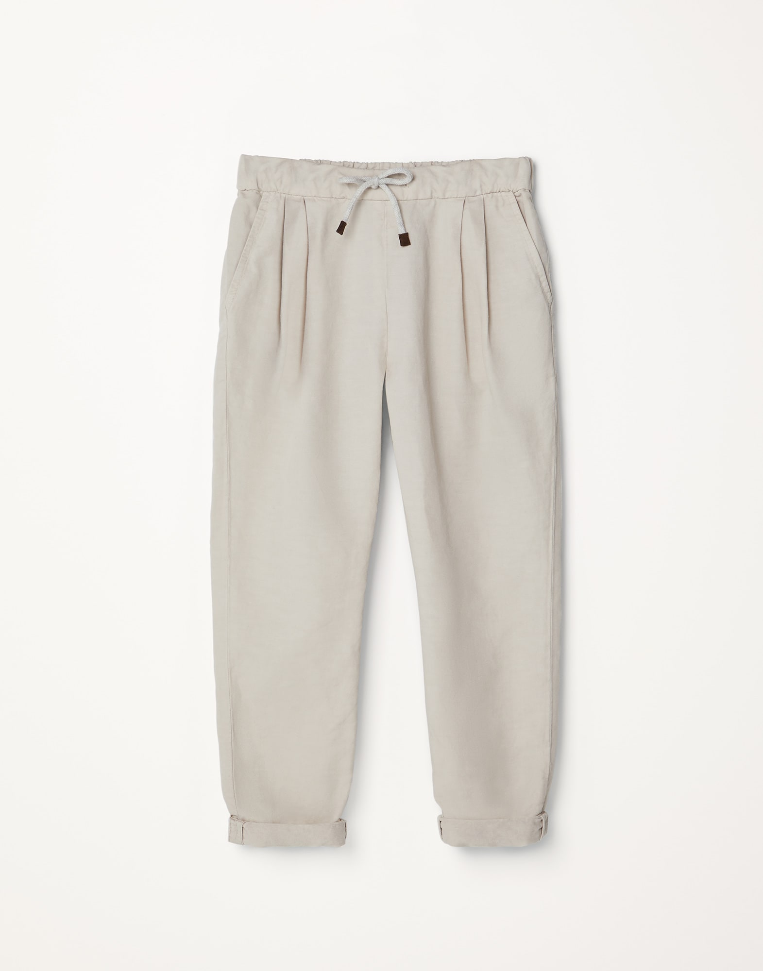 Pantalon en lin et coton Sable Garçon - Brunello Cucinelli