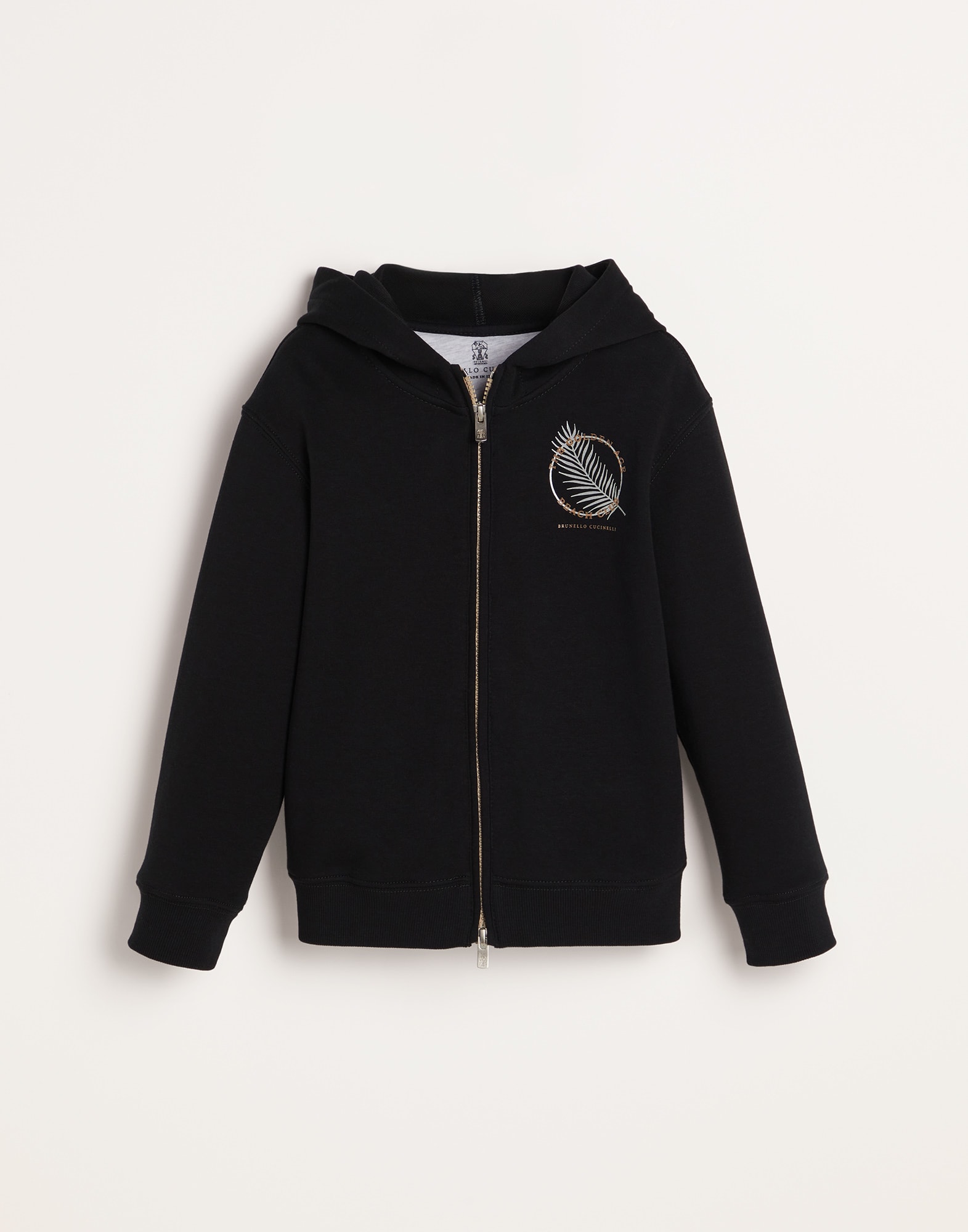 Sweatshirt with hood and graphic 241B0T35E172 for Boys