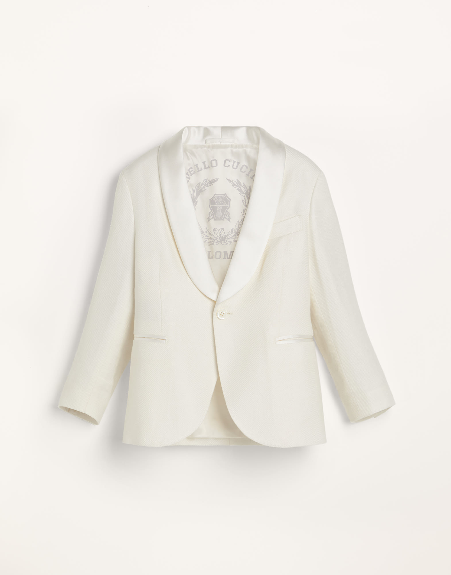 Пиджак для смокинга Белый с Сероватым Оттенком Мальчики - Brunello Cucinelli