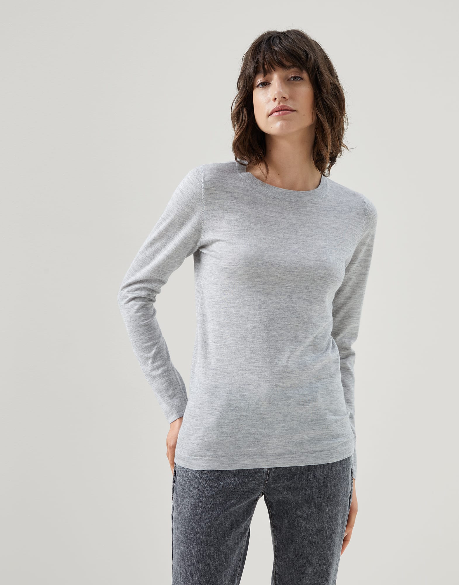 Cashmere and silk lightweight sweater