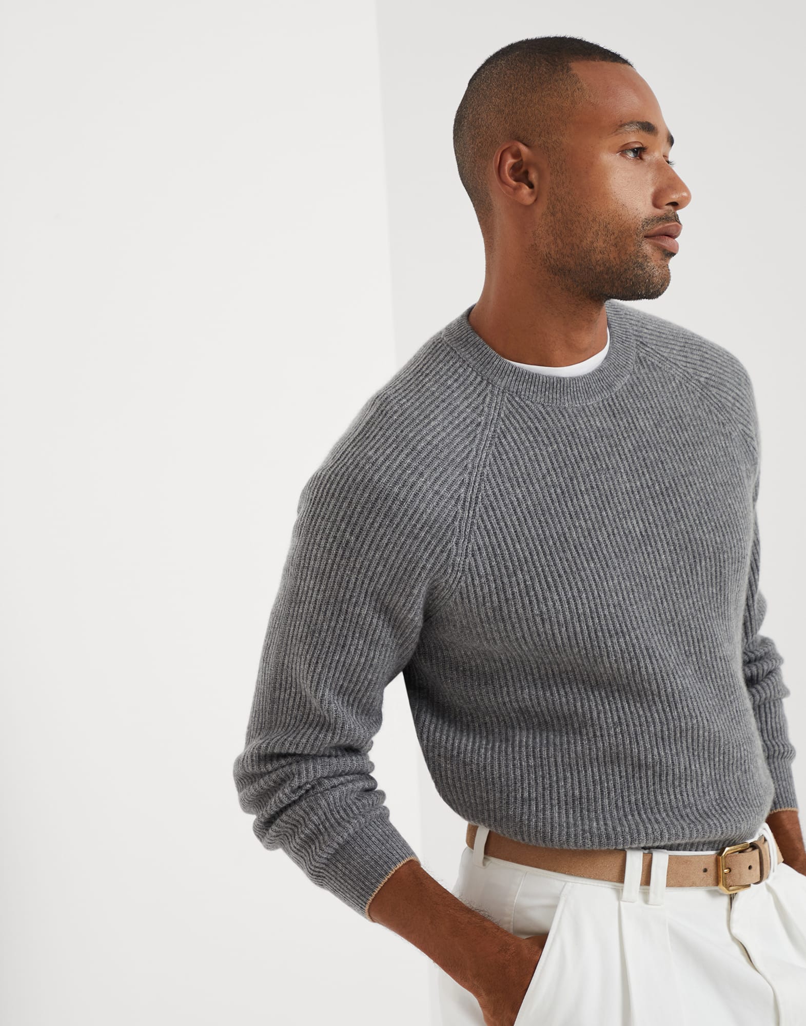 English Rib knit sweater (241M2274100) for Man