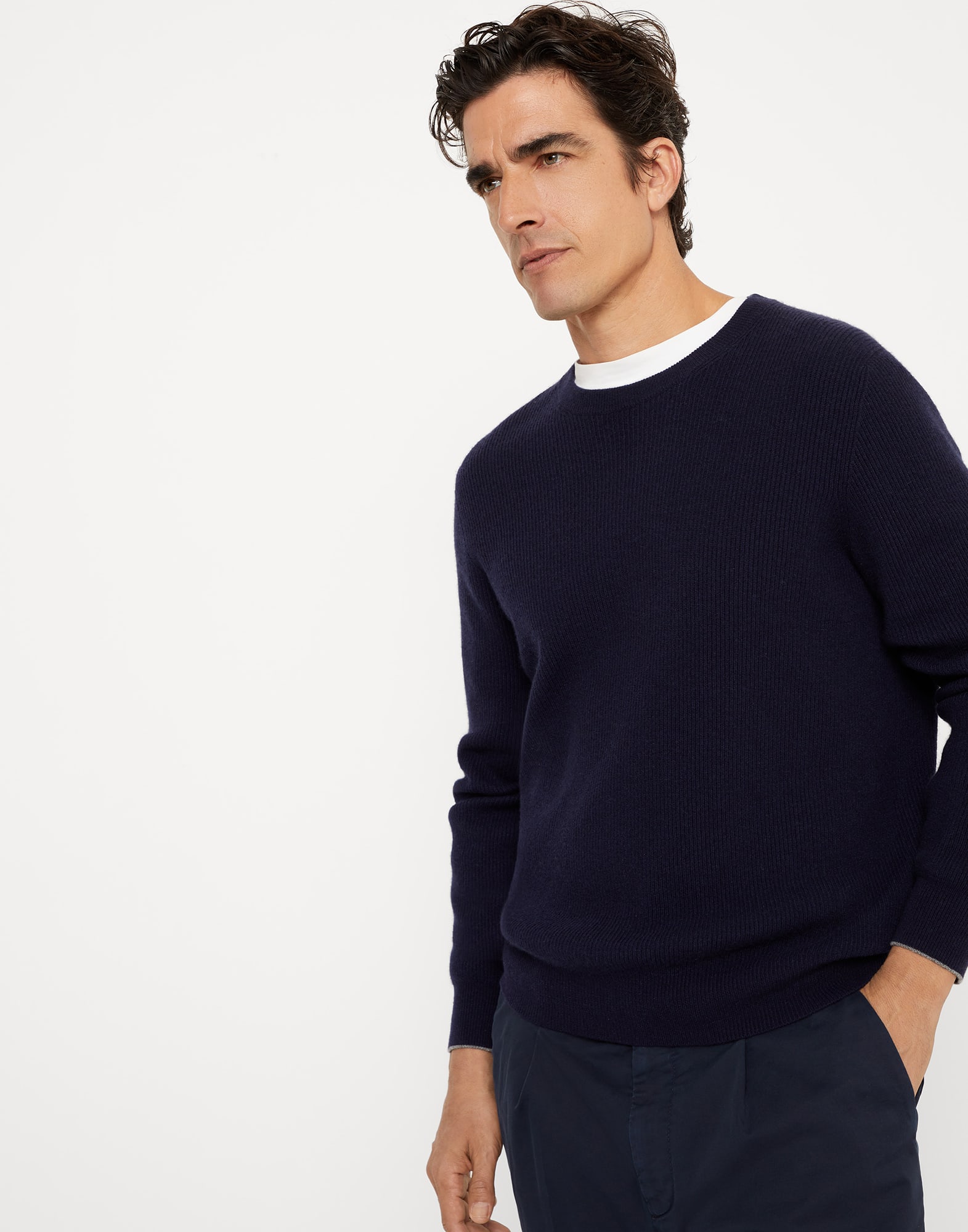 English Rib knit sweater (241M2229510) for Man | Brunello Cucinelli