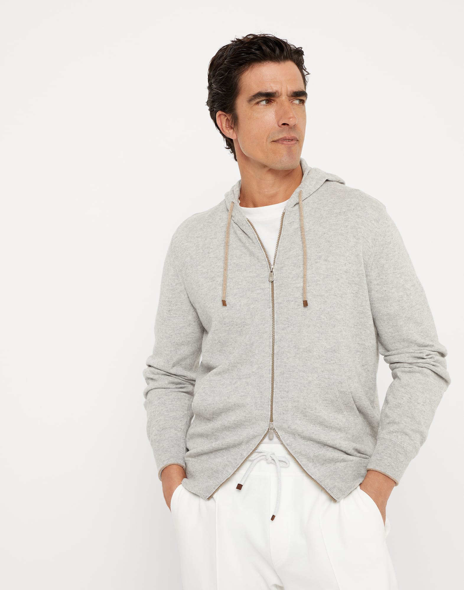 White sales cardigan sweatshirt