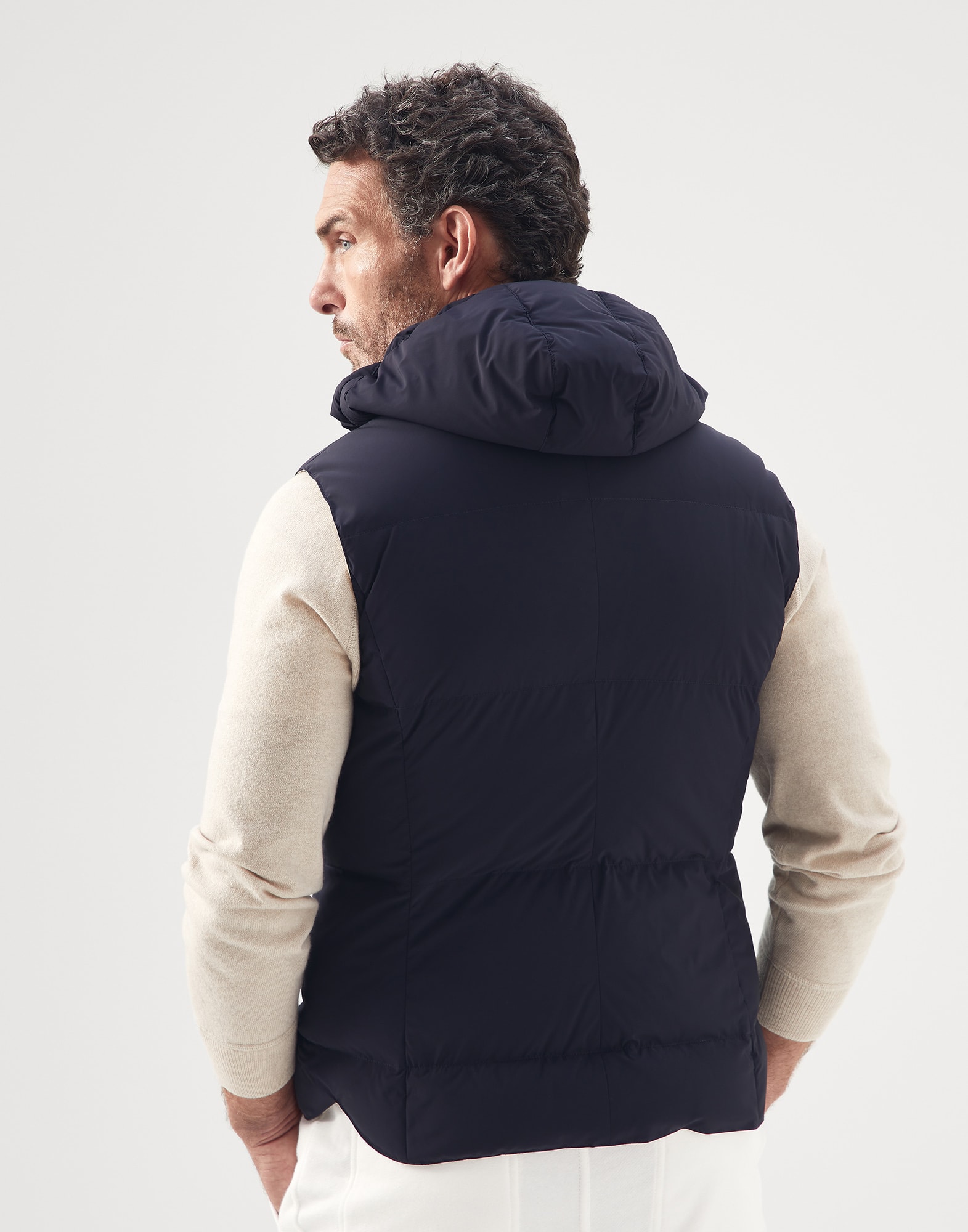 Nylon down vest (241MM4031716) for Man | Brunello Cucinelli