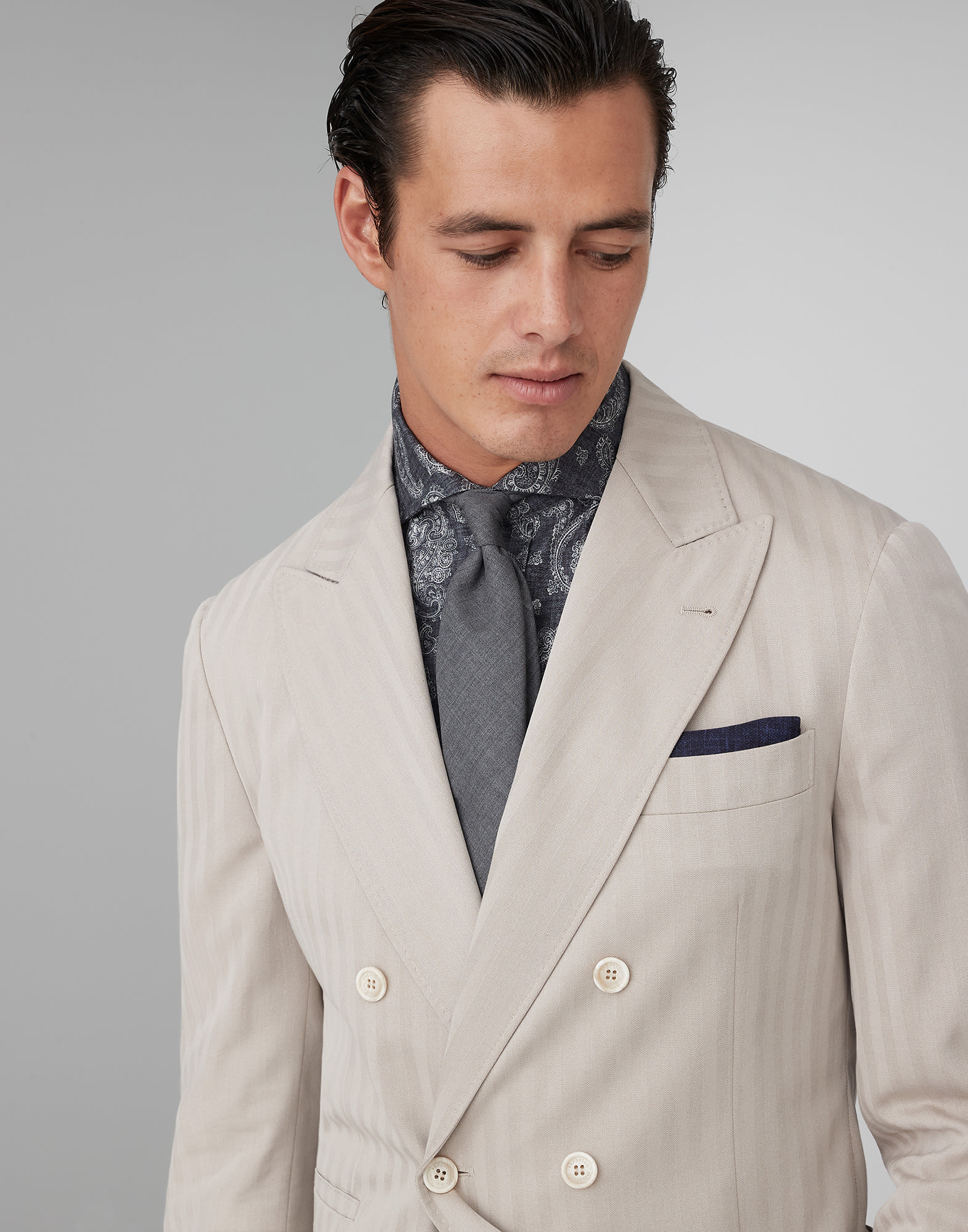 Wool necktie (241M032P0018C07901) for Man | Brunello Cucinelli