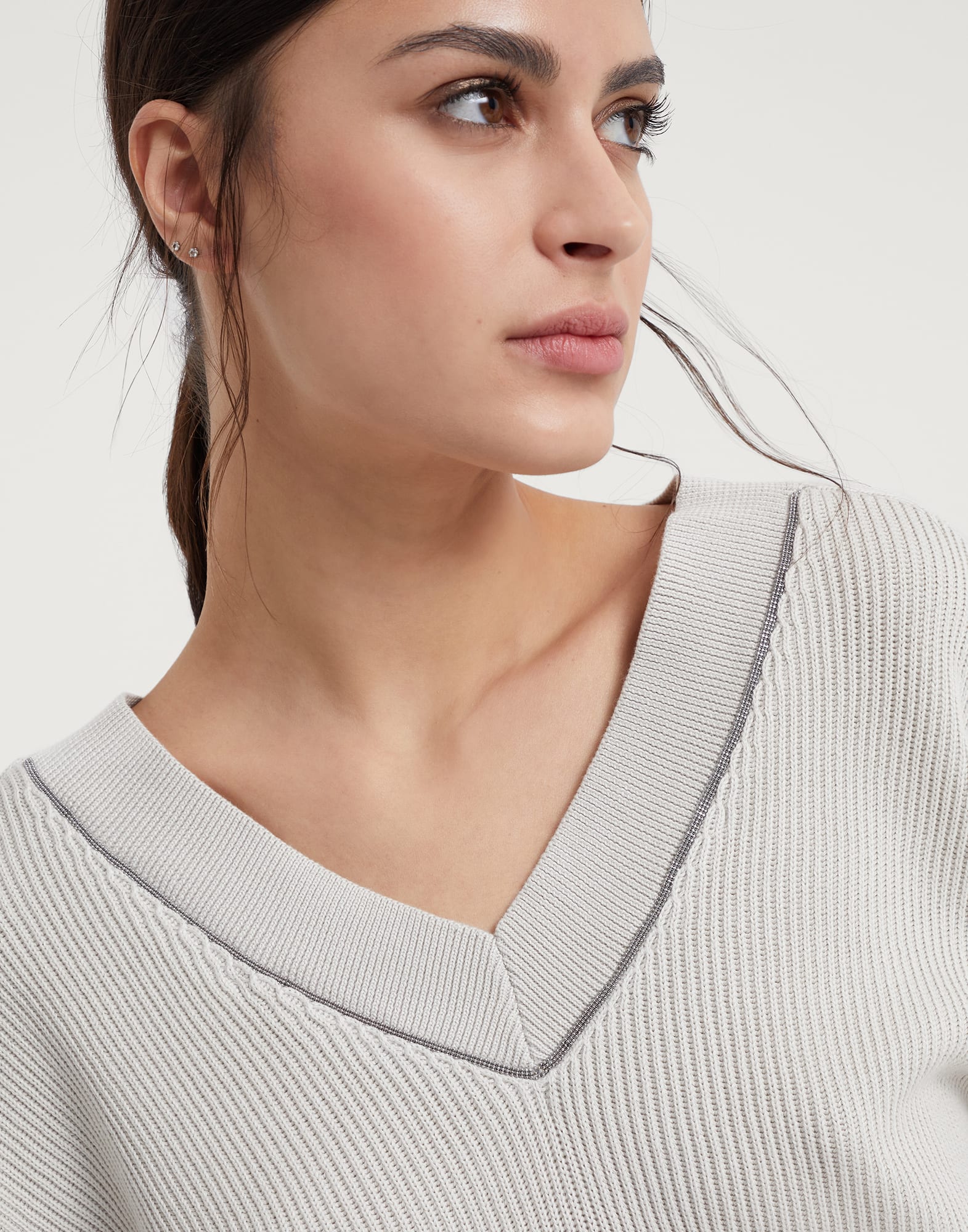 Brunello cucinelli v neck sweater hot sale