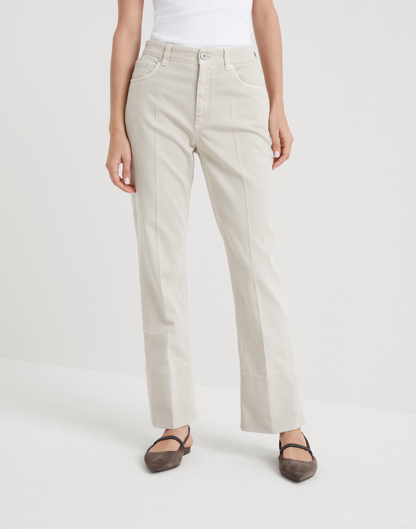 Soft denim deals trousers