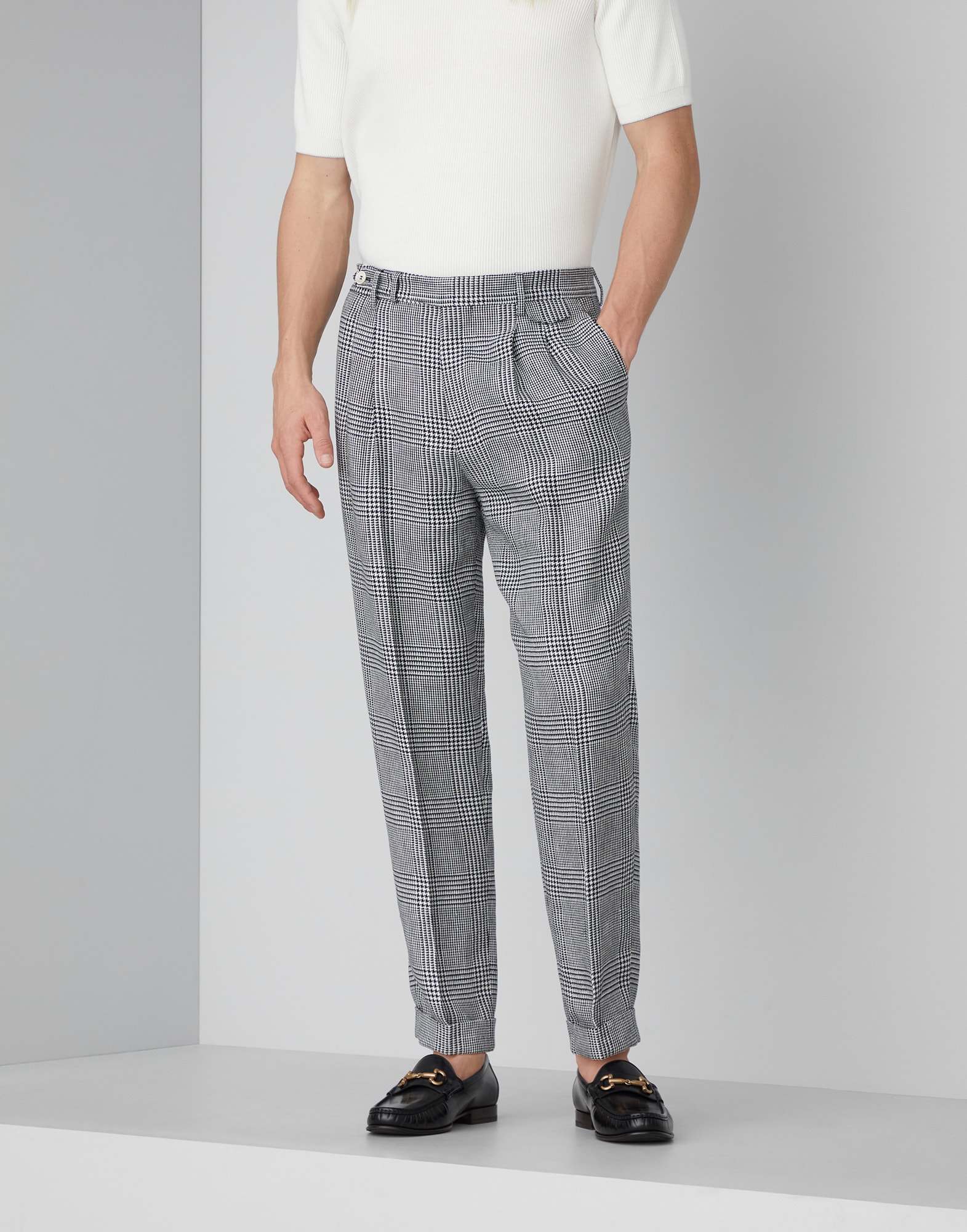 Prince of Wales trousers Grey Man - Brunello Cucinelli